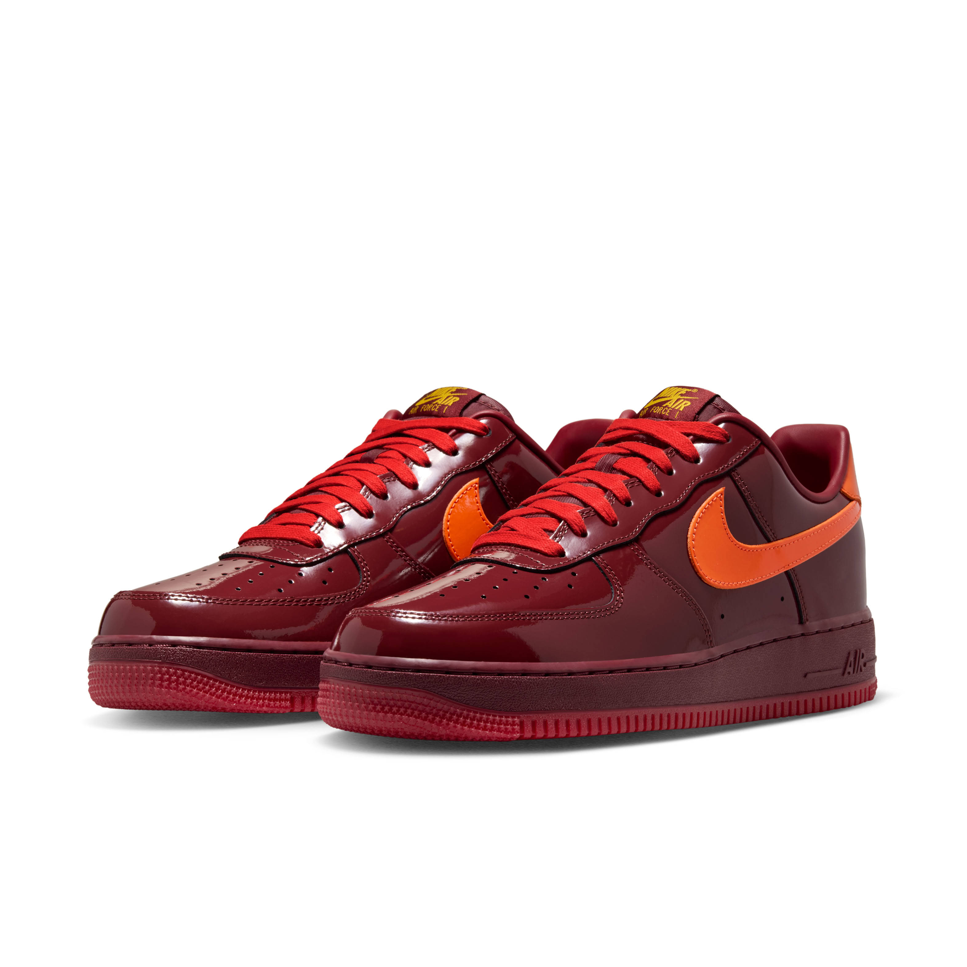Nike Air Force 1 Low Patent Pack Dark Team Red Pair