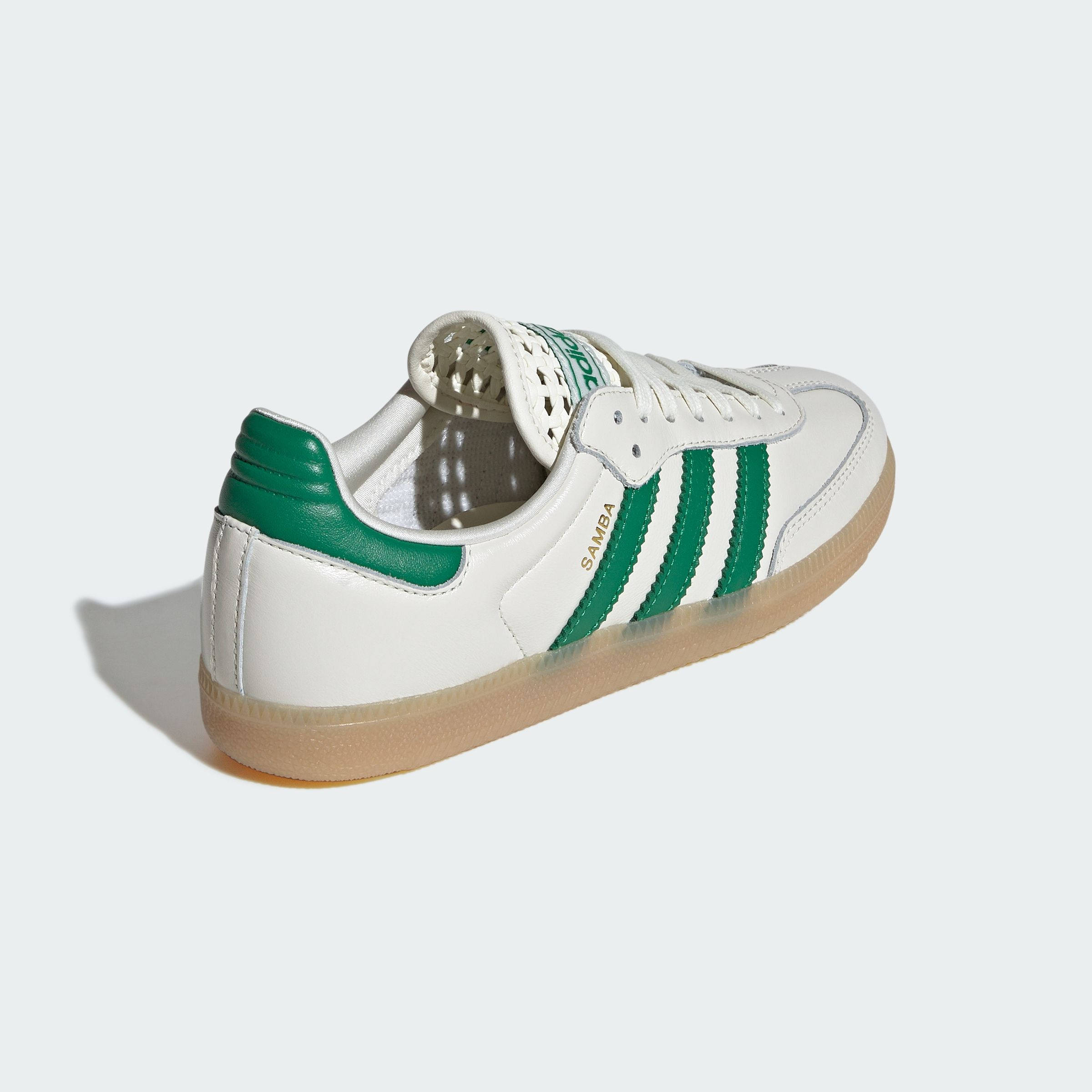 adidas Samba OG Basketweave Tongue White Green IH3983 back