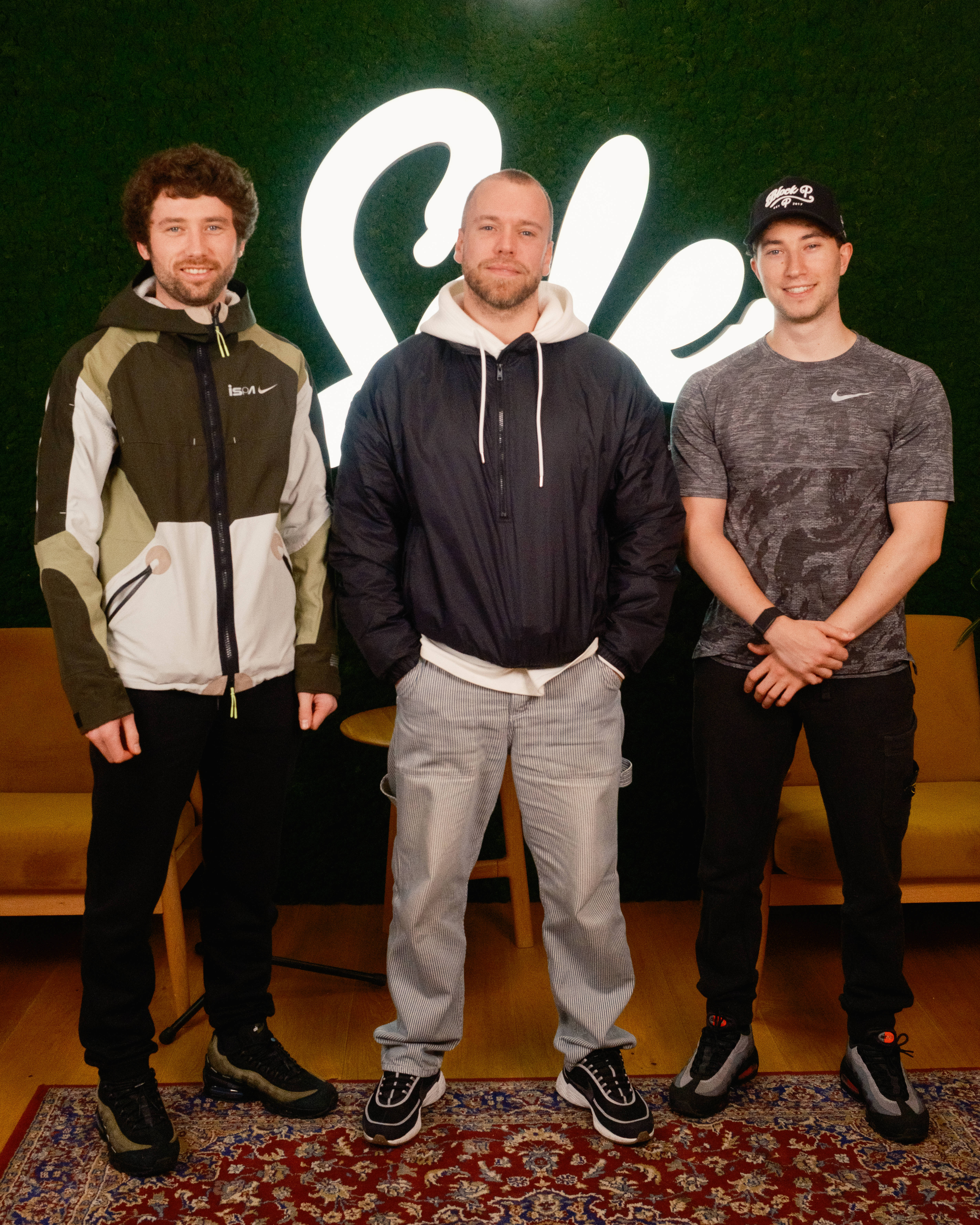 The Block P guys stood with CEO of The Sole Supplier George Sullivan 