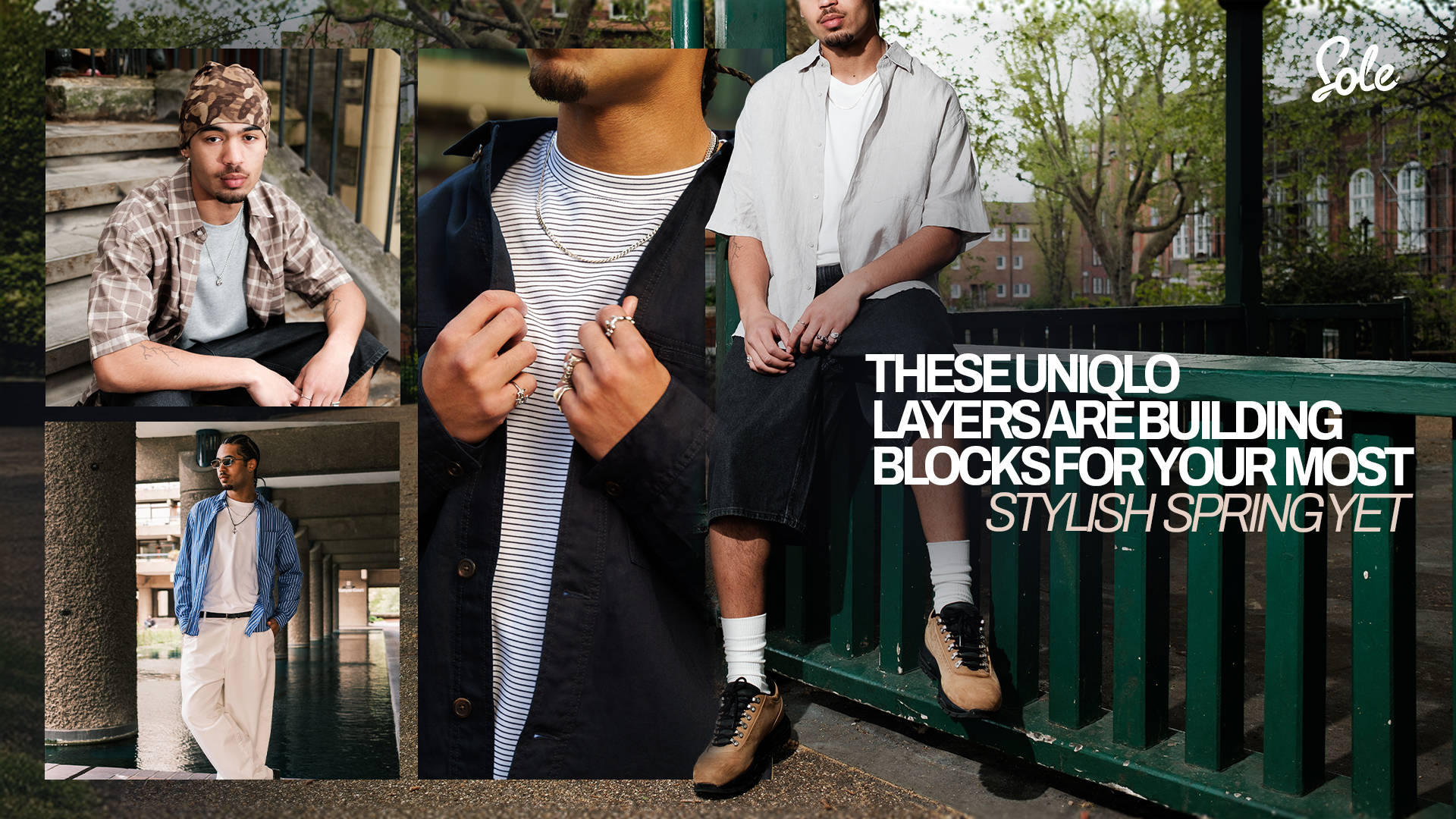 uniqlo spring april campaign jorts and open shirt look 16-9