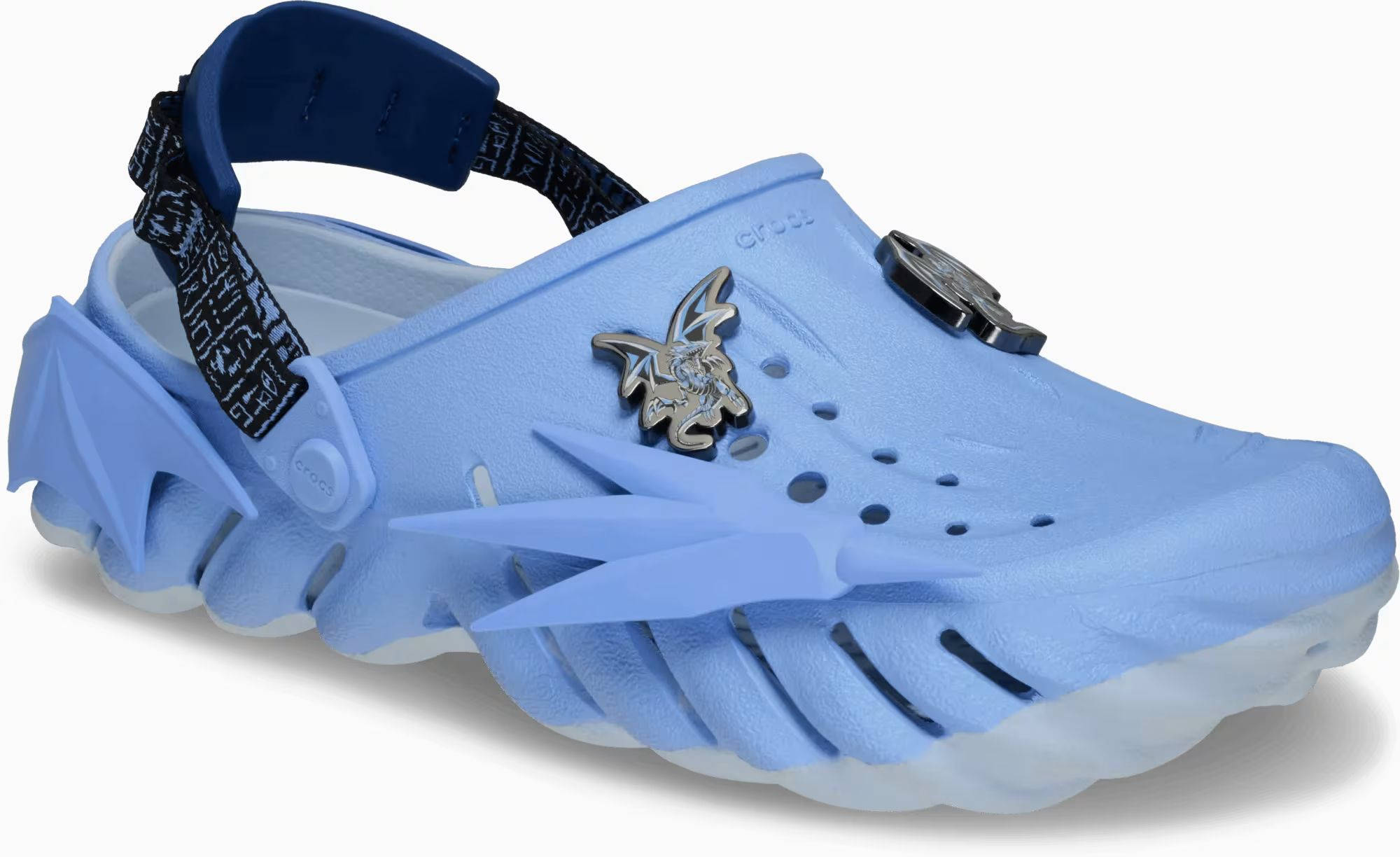 Yu Gi Oh! x Crocs Classic Echo Clog Blue Eyes 213732 90H closeup