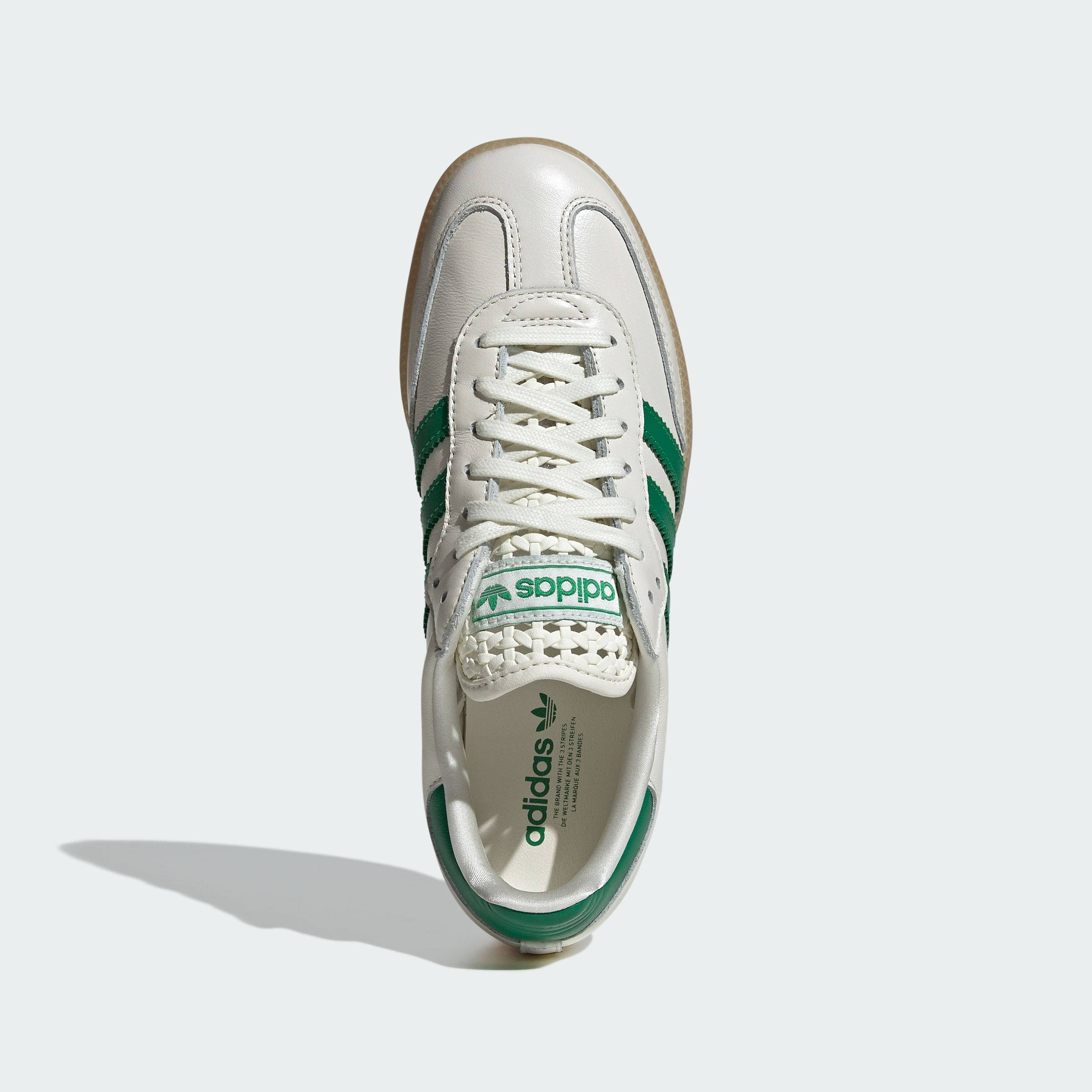 adidas Samba OG Basketweave Tongue White Green IH3983 middle