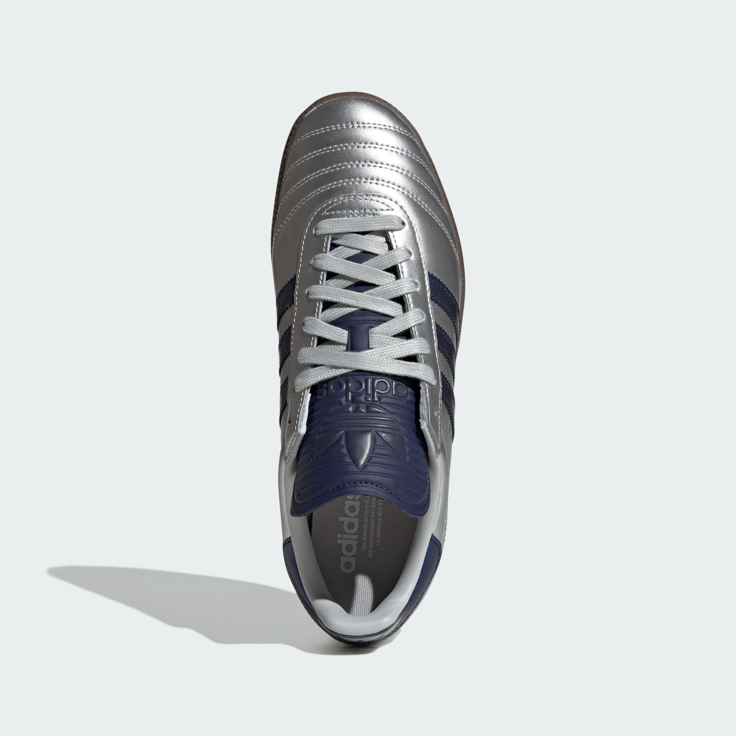 adidas Samba JP Silver Metallic Dark Blue JR2181 middle