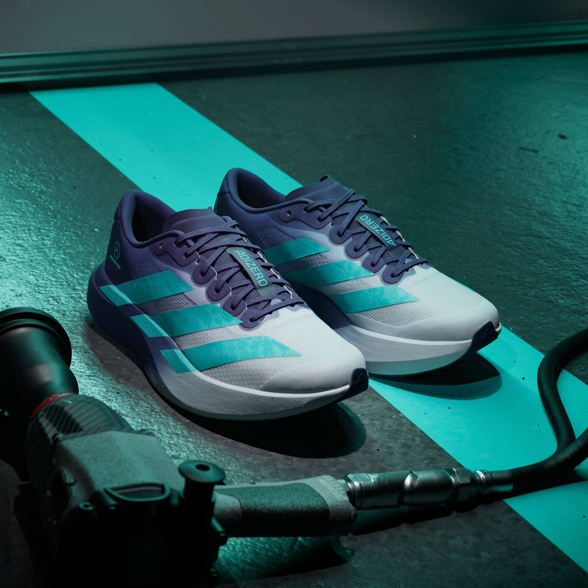 adidas EVO SL Mercedes AMG Petronas F1 Blue Tint Purple KI7862 feature