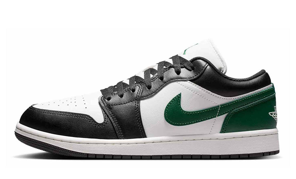 Air Jordan 1 Low Black Gorge Green | 553558-047