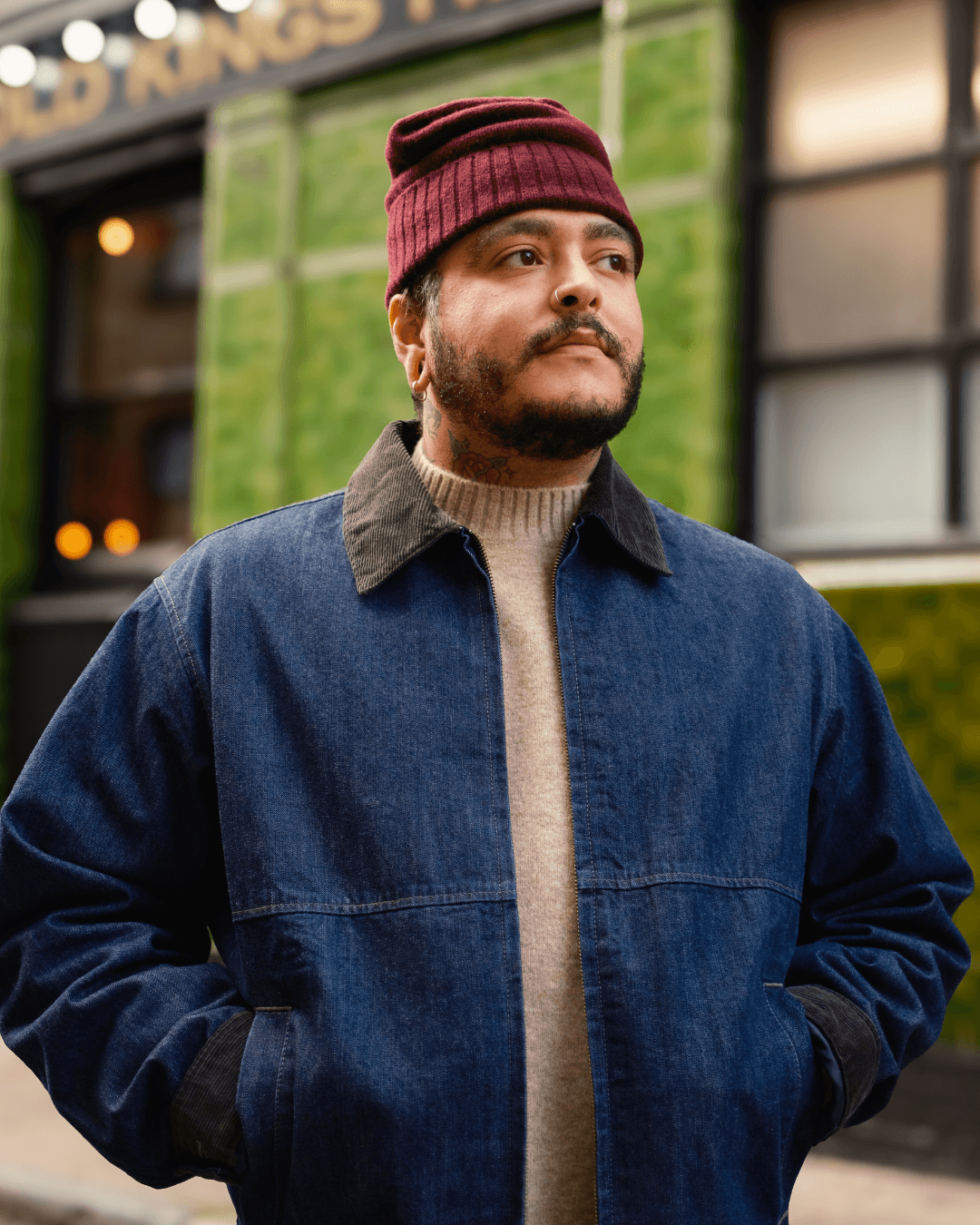 100% Cashmere Knit Beanie Red