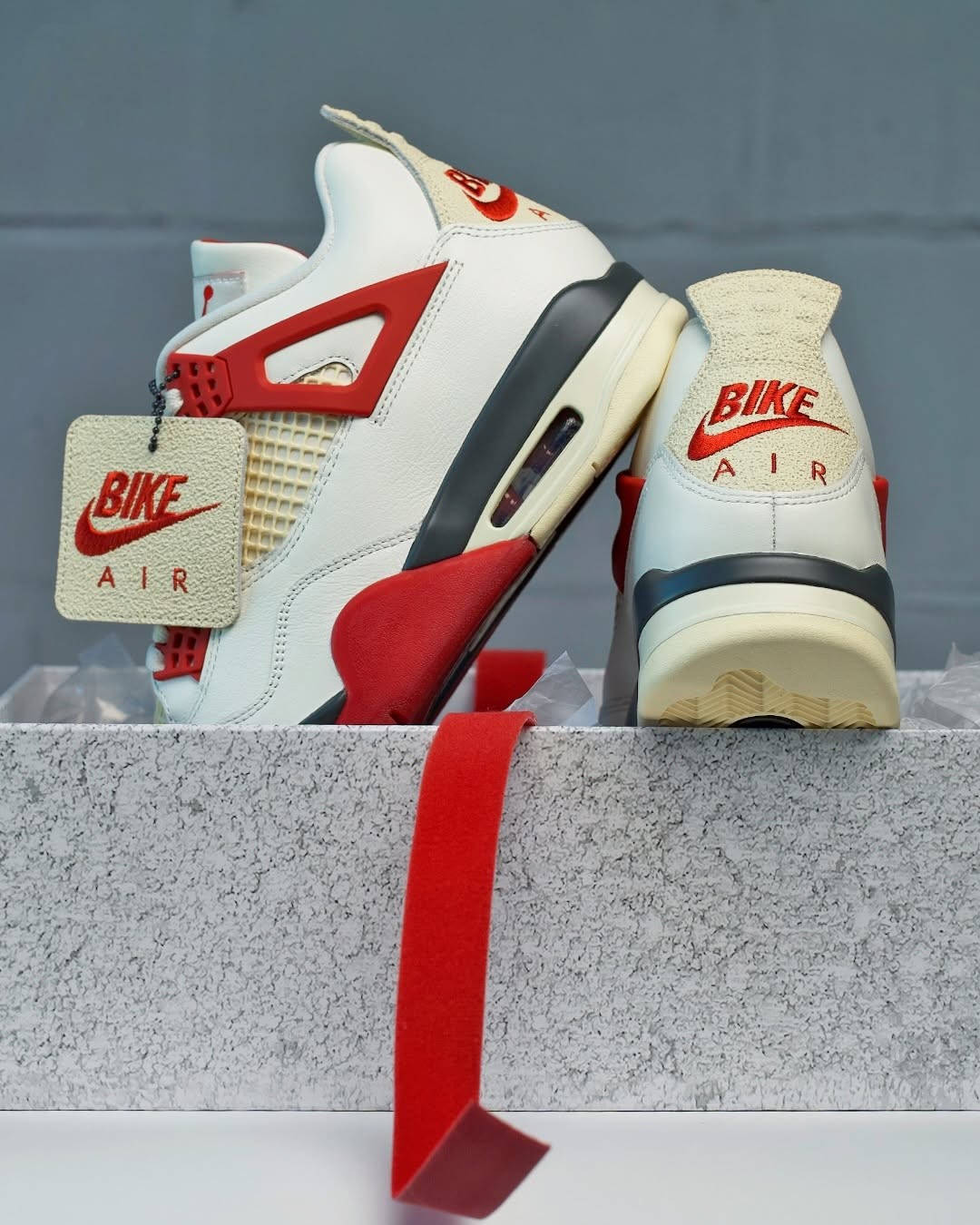 nigel sylvester air jordan 4 sail cinnabar side profile shot images 