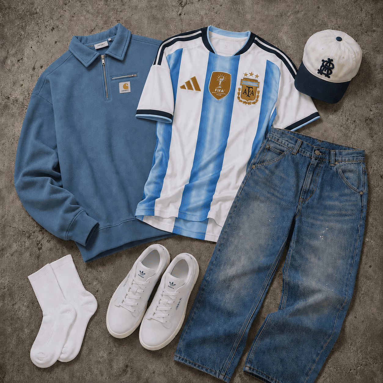 adidas pub garden outfit flatlay