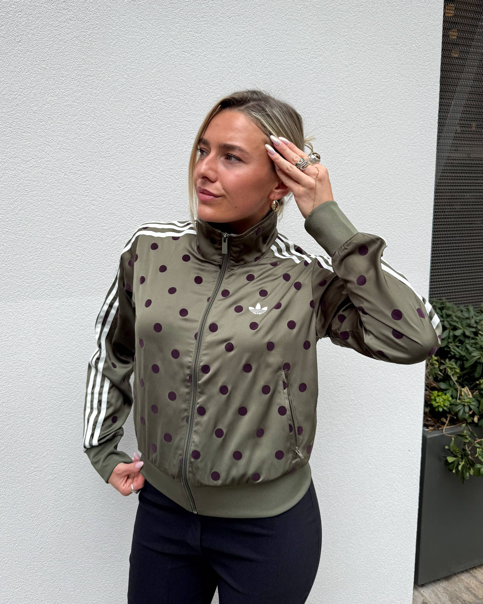 SATIN POLKA DOTS TT Track Top