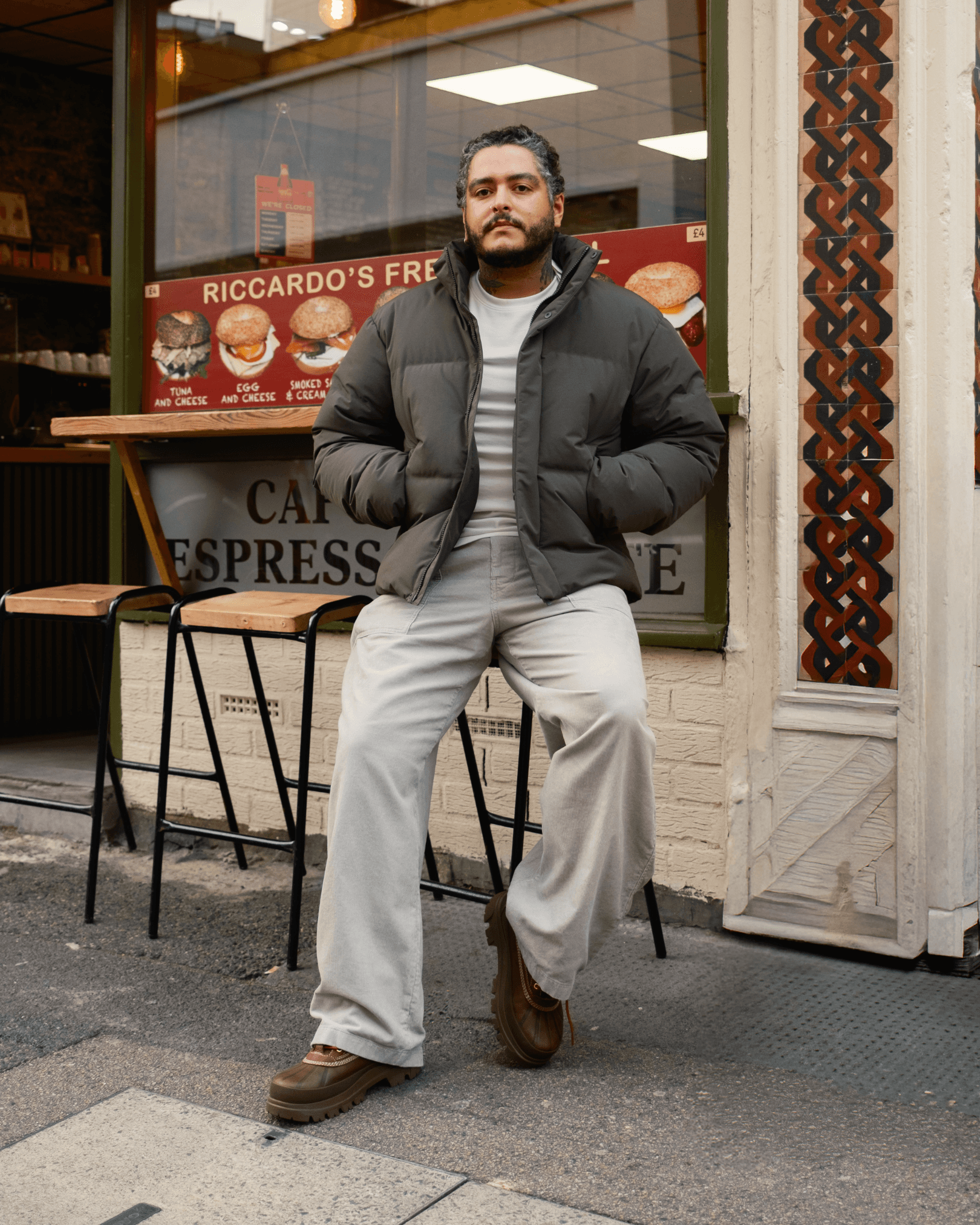 Corduroy Work Trousers Grey