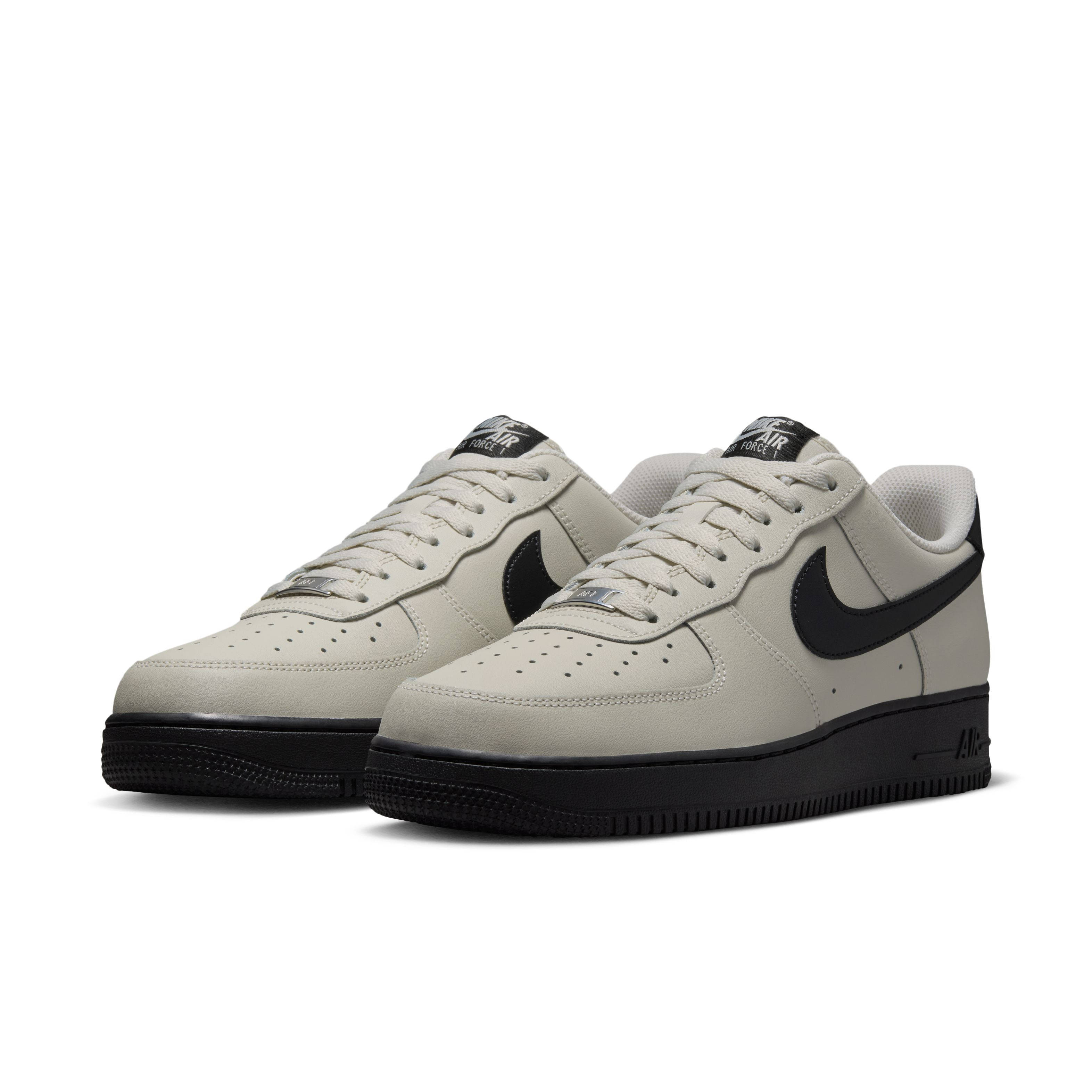 Nike Air Force 1 07 Light Bone Black FJ4146 005 front