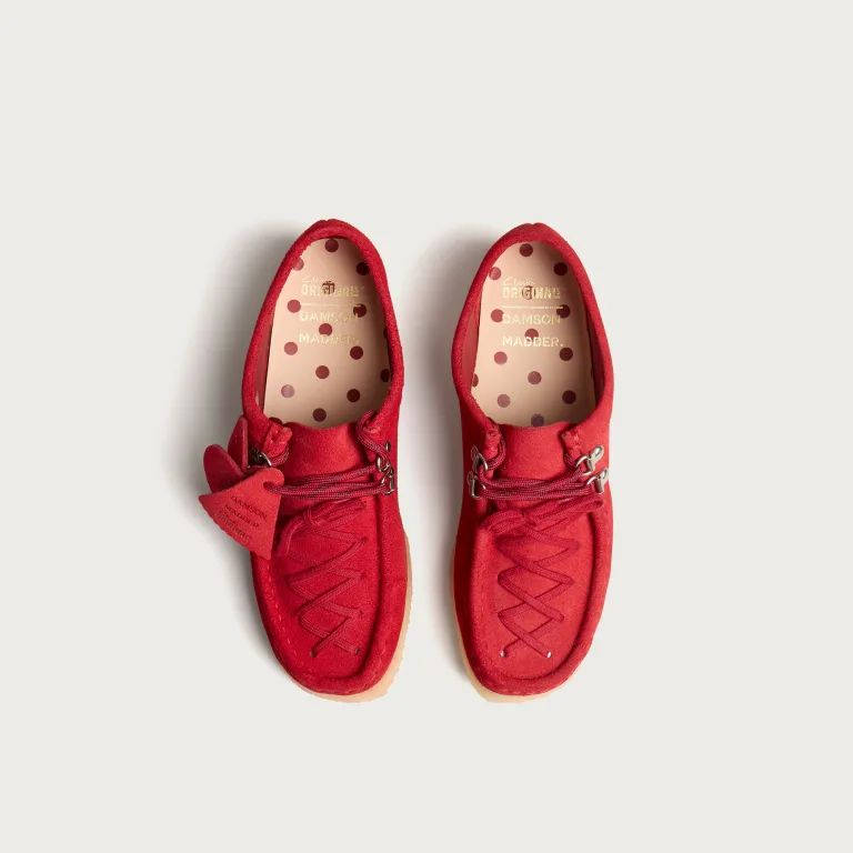 Damson Madder x Clarks Wallabee Lace Up Red AW26 DM 4159 middle