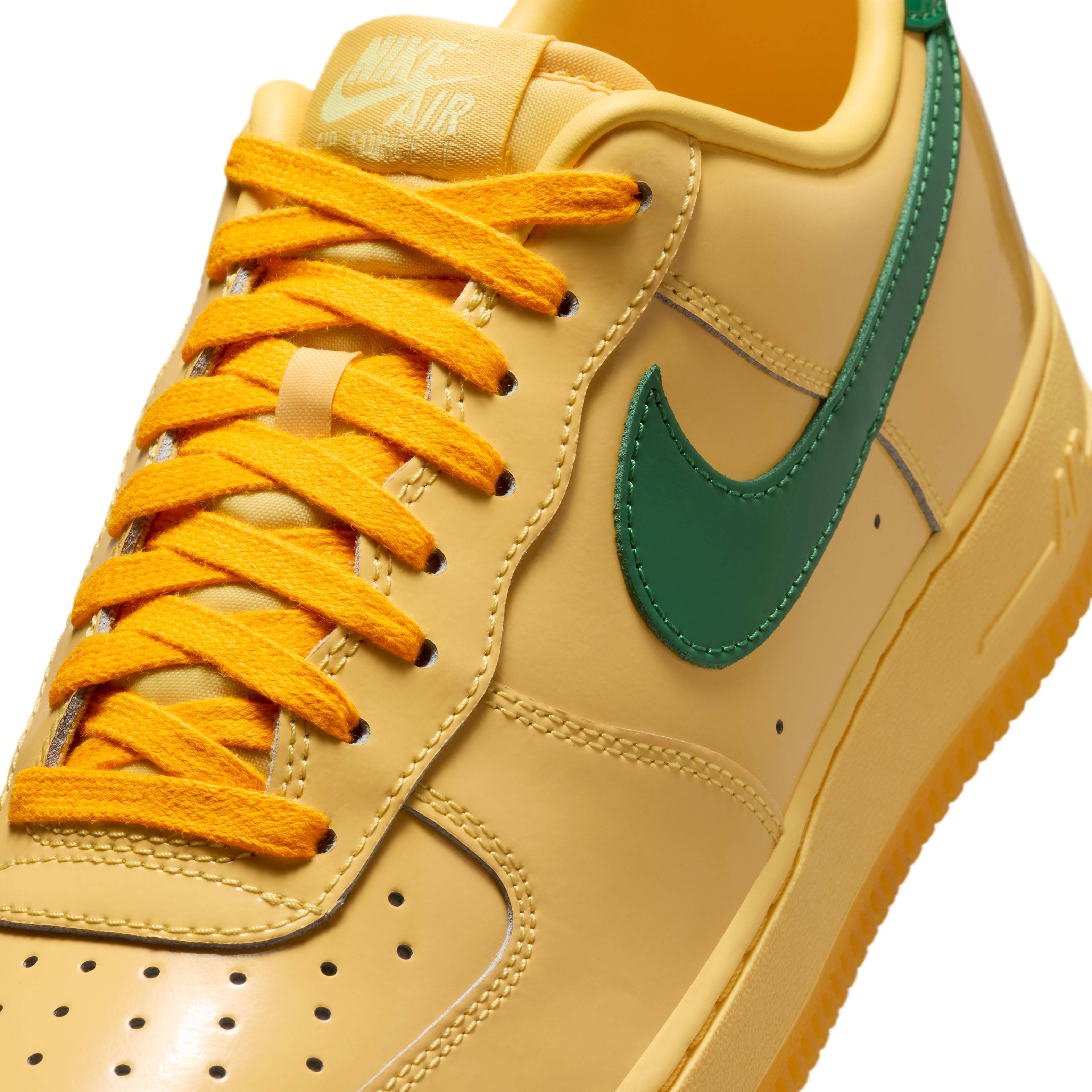 Nike Air Force 1 Low Patent Pack Topaz Gold Detail