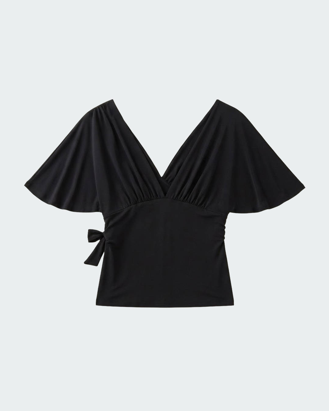 ASOS DESIGN Plunge Sleeveless Tie Black Top