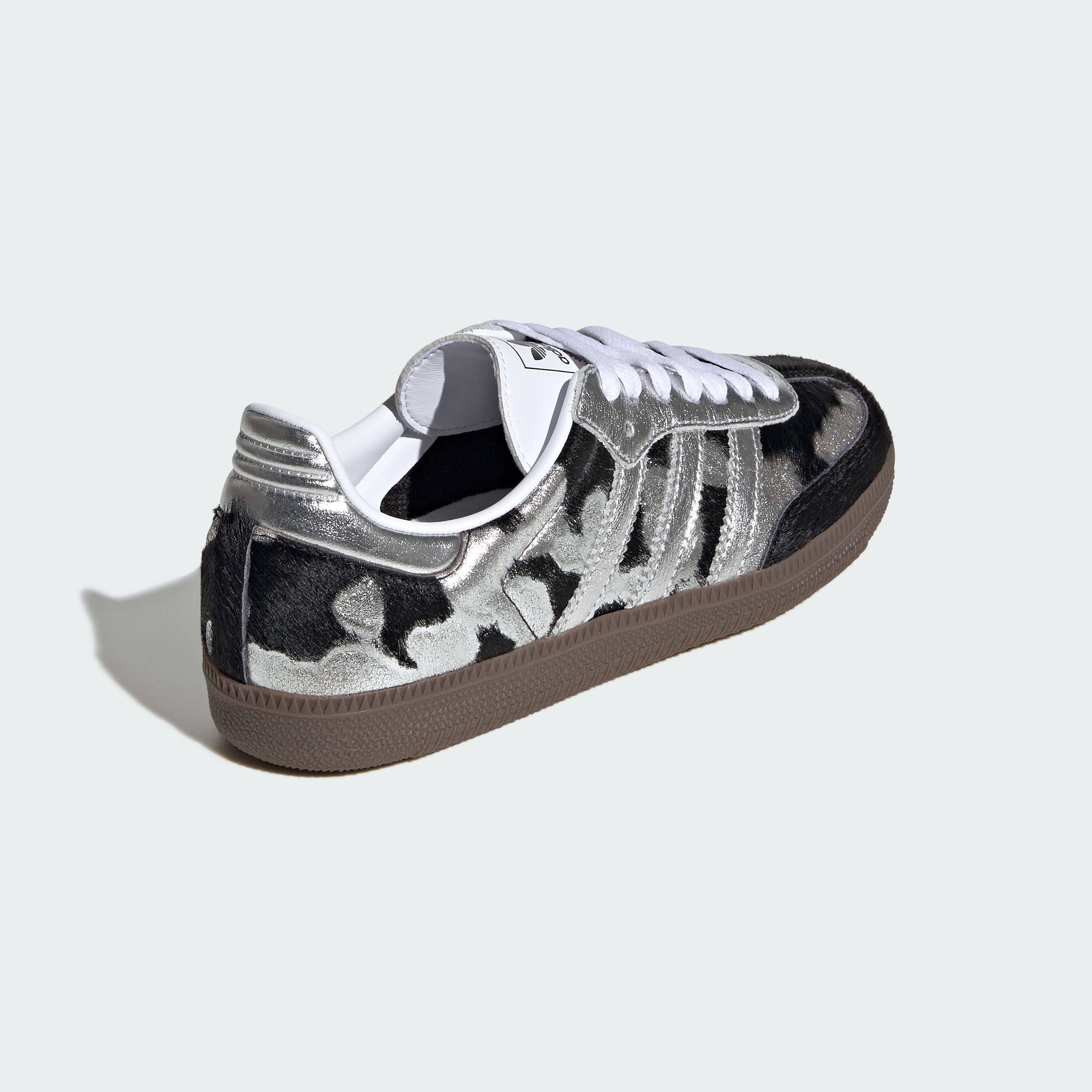 adidas Samba OG Black Pony Hair Silver Metallic Heel