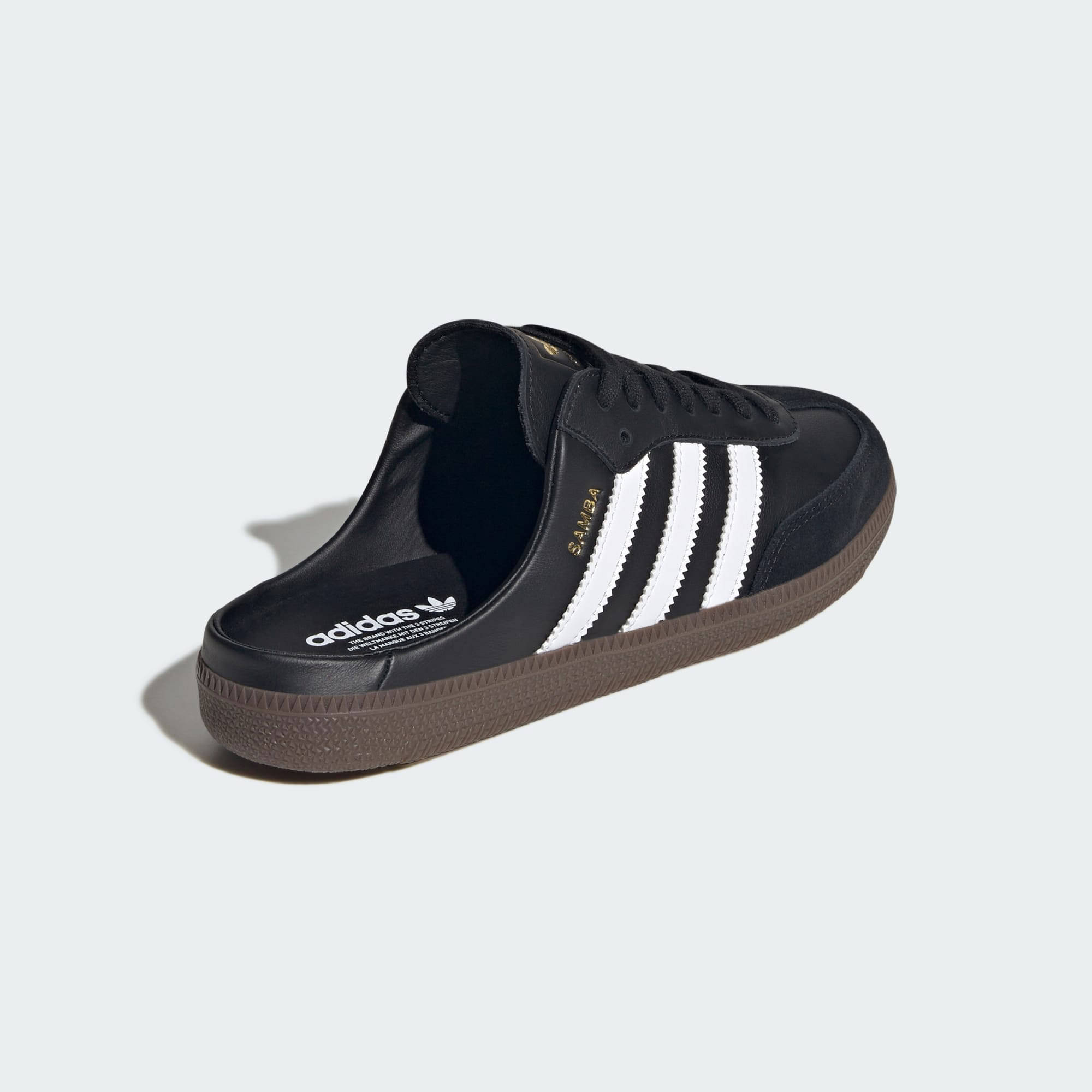 adidas Samba Mule Black White Heel