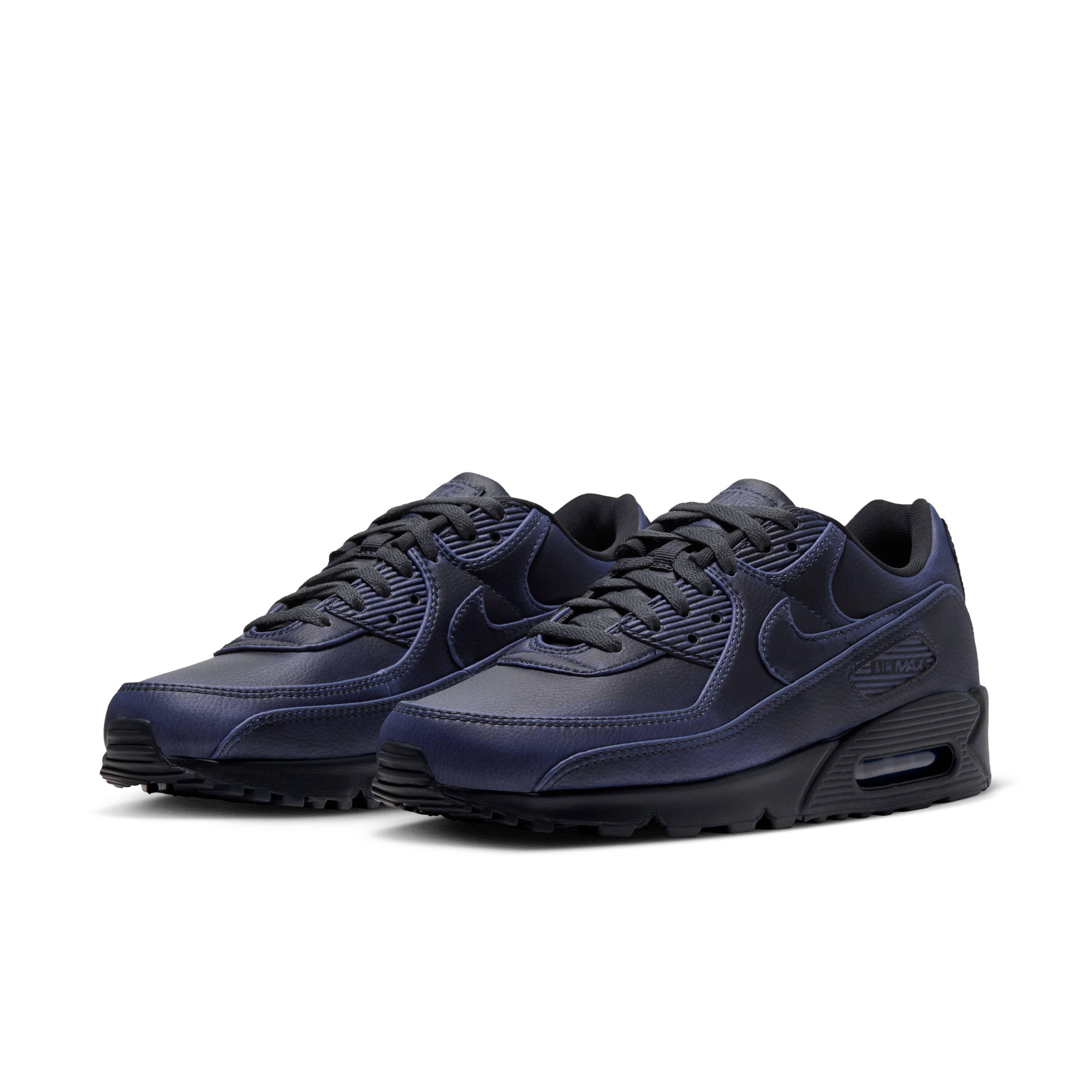 Nike Air Max 90 Premium Dark Smoke Grey Blue IQ7130 002 front