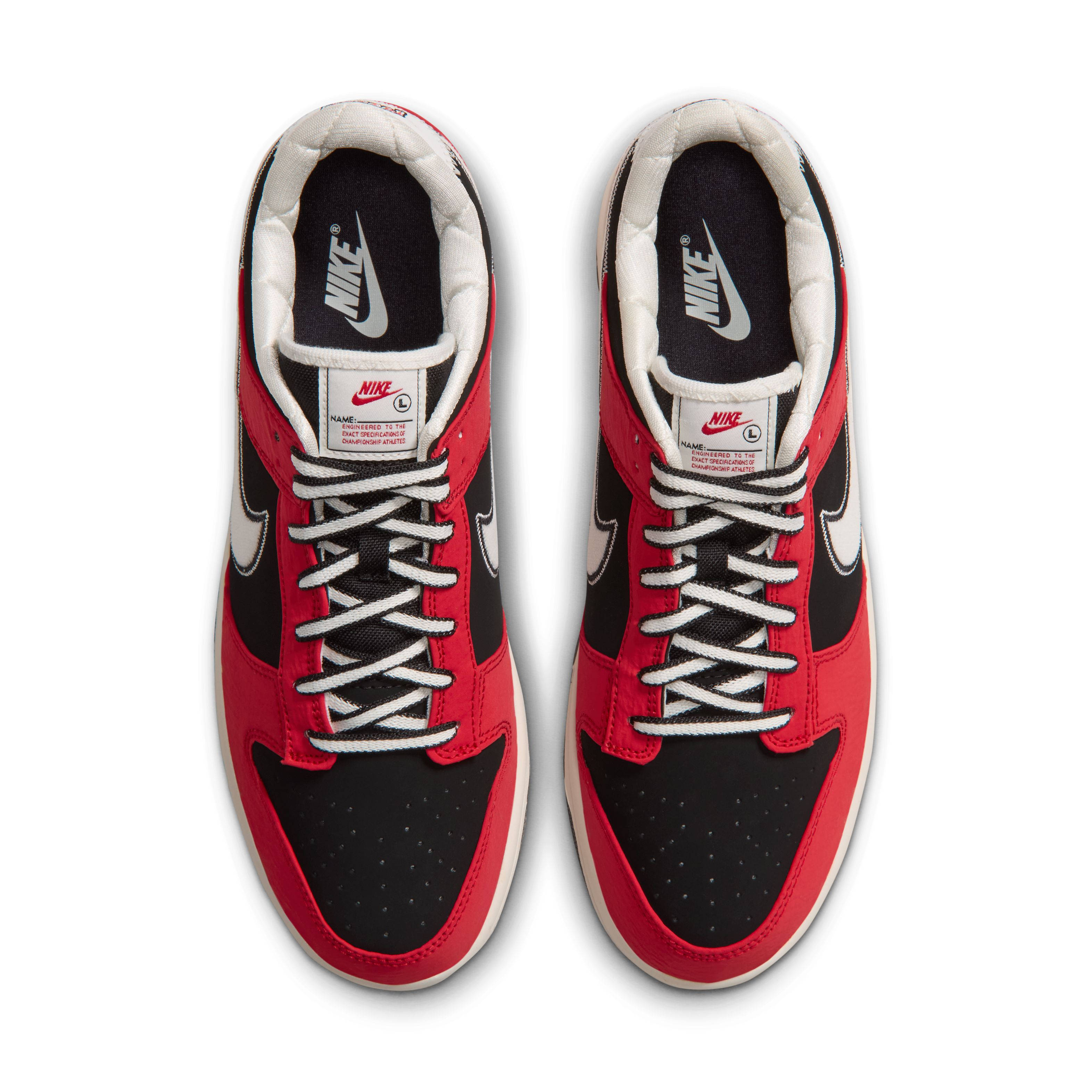 Nike Dunk Low Black University Red Sail IQ0157 001 middle