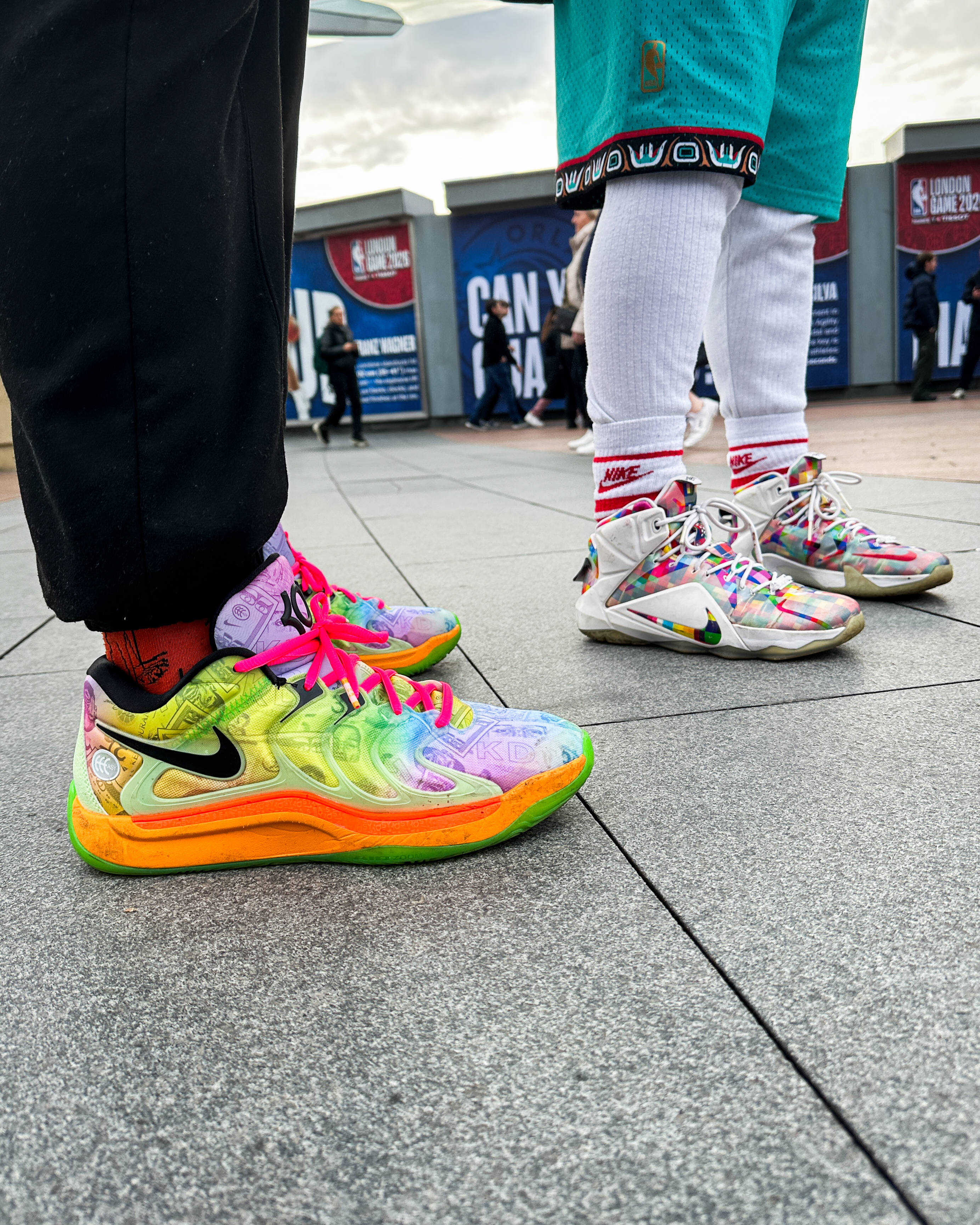 Nike KD 17 Easy Money All-Star on-feet outside 02 Arena London NBA 2026