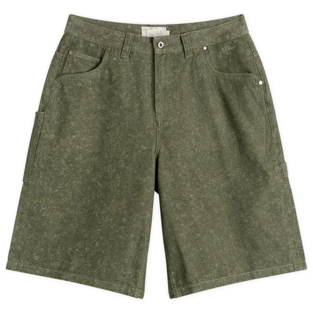 dime shorts green wash