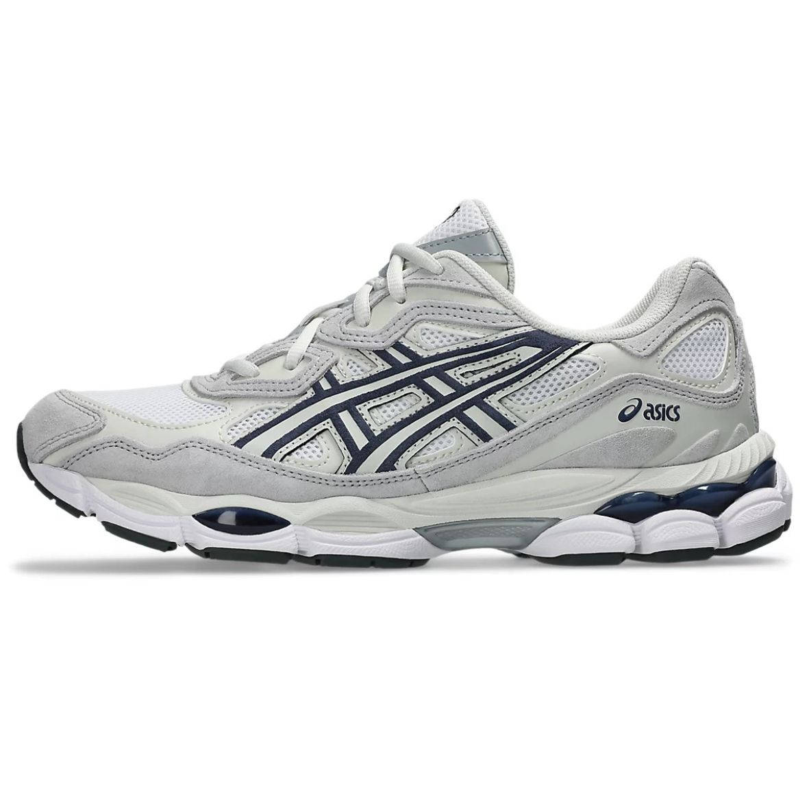 asics gel nyc white blue