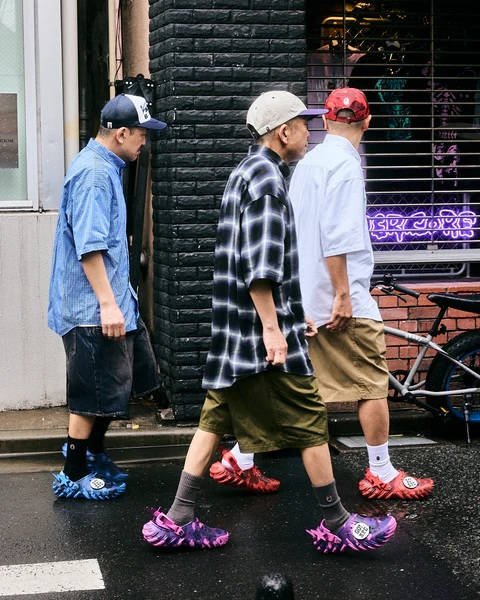 a bathing ape x crocs triple pacl