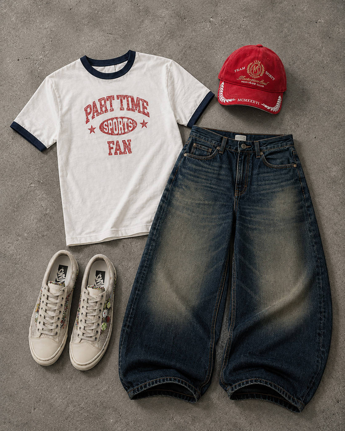 part time sports fan graphic tee