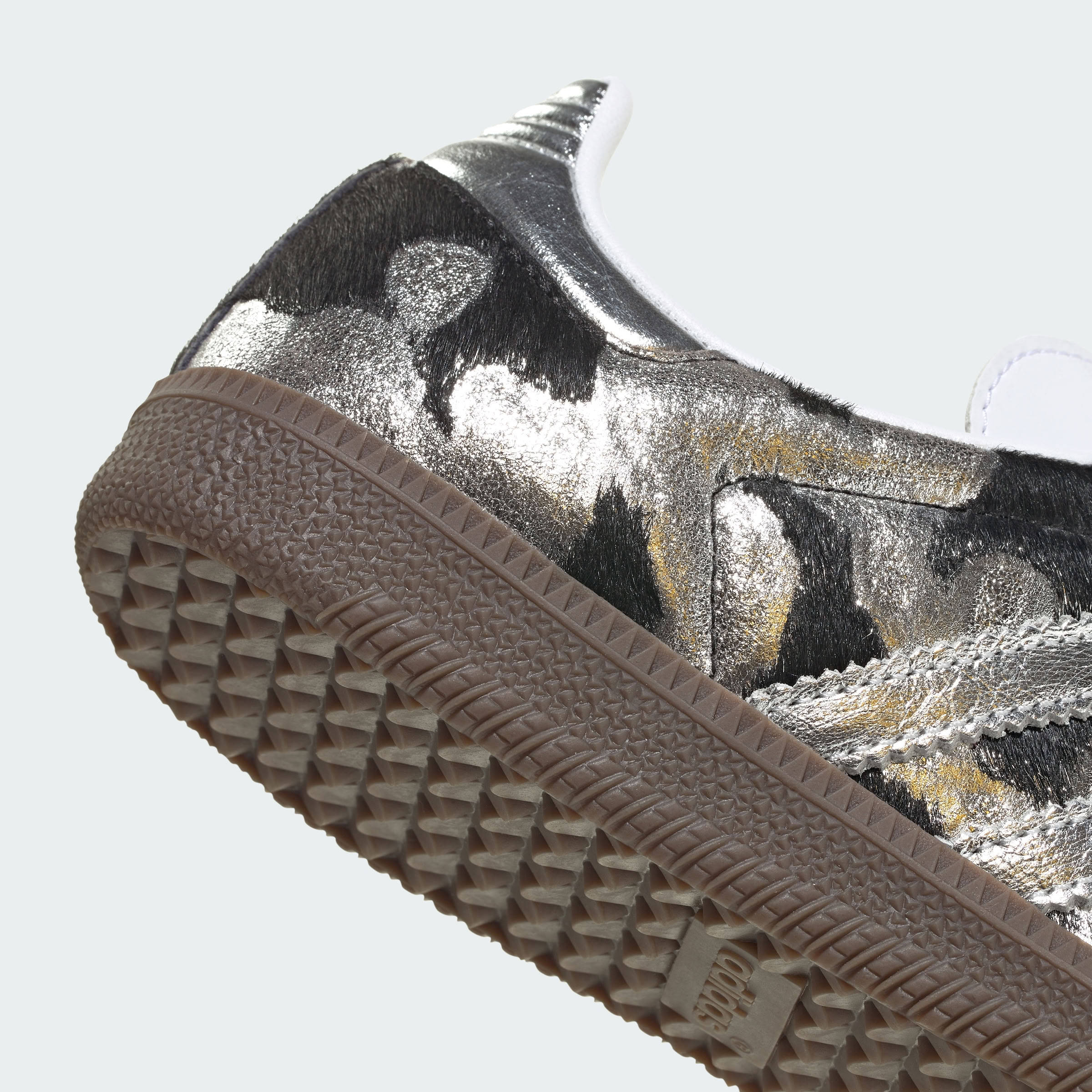 adidas Samba OG Black Pony Hair Silver Metallic Detail