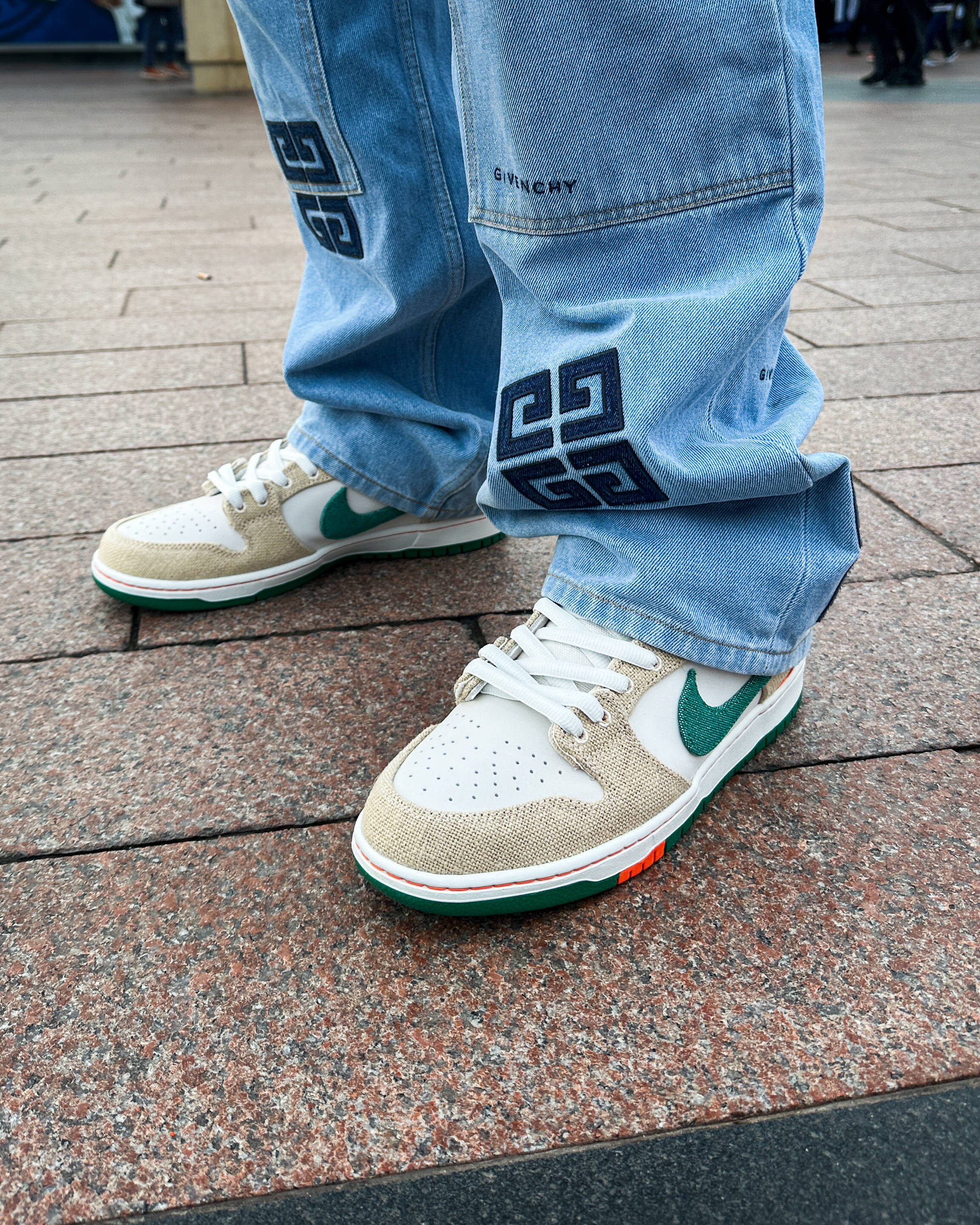 Simon aka Miniminter wearing the Jarritos x Nike SB Dunk Low at NBA London 2026