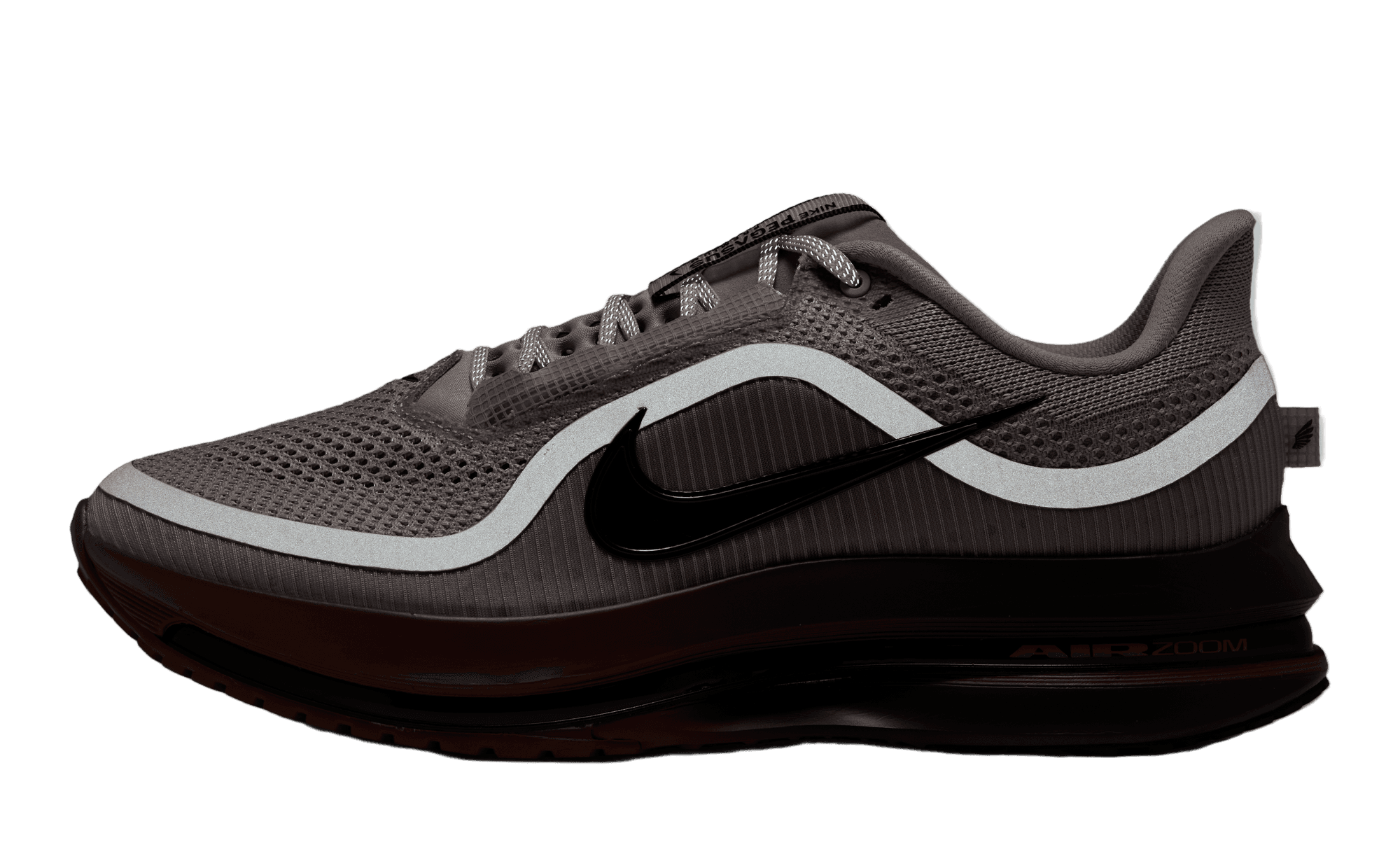 Nike Pegasus Premium College Grey Light Redwood HQ2592-020 in the dark