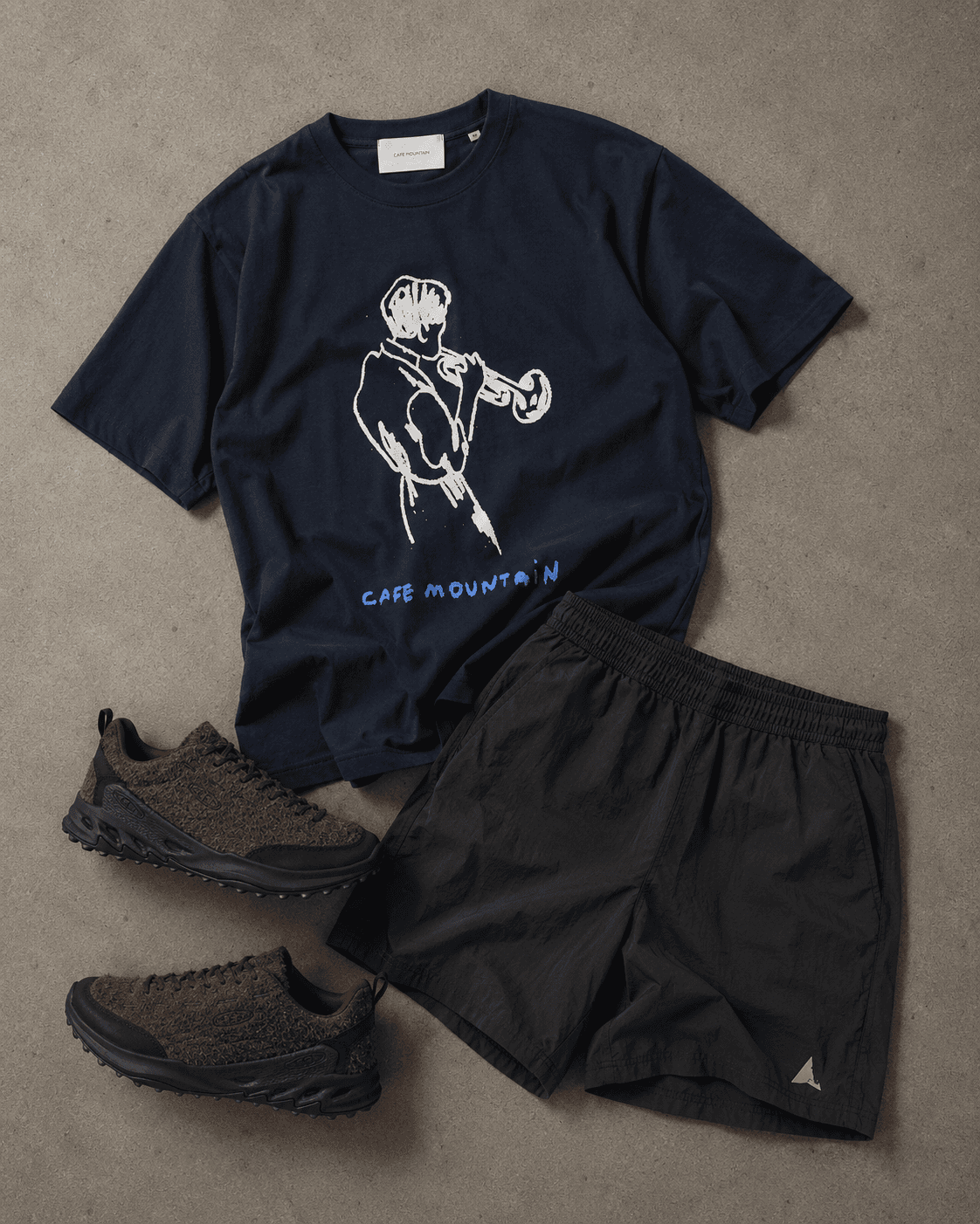 keen zionic flatlay editorial outfit