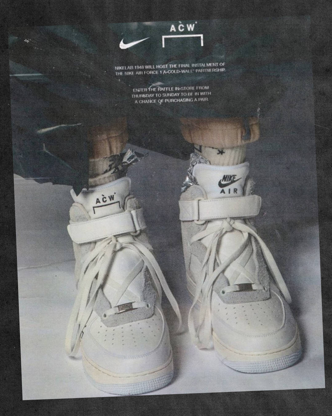 a cold wall* air force 1 high white 2017 editorial on foot shot