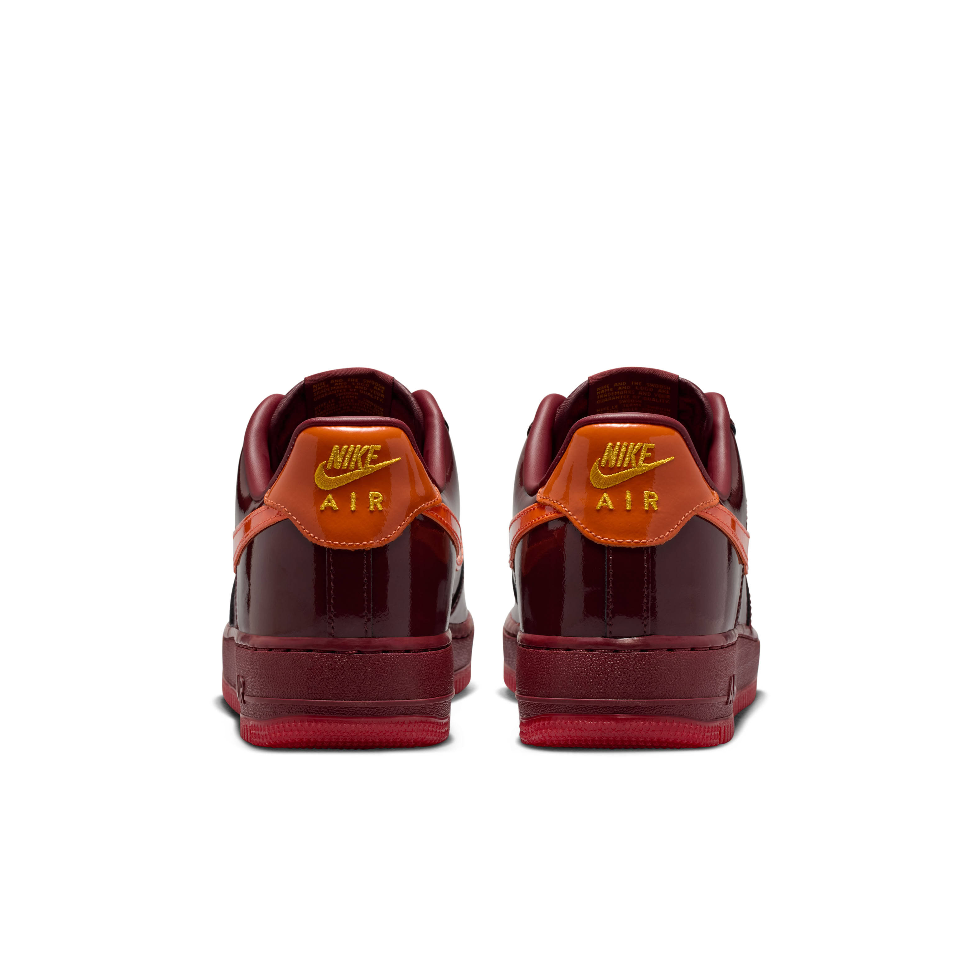 Nike Air Force 1 Low Patent Pack Dark Team Red Heel