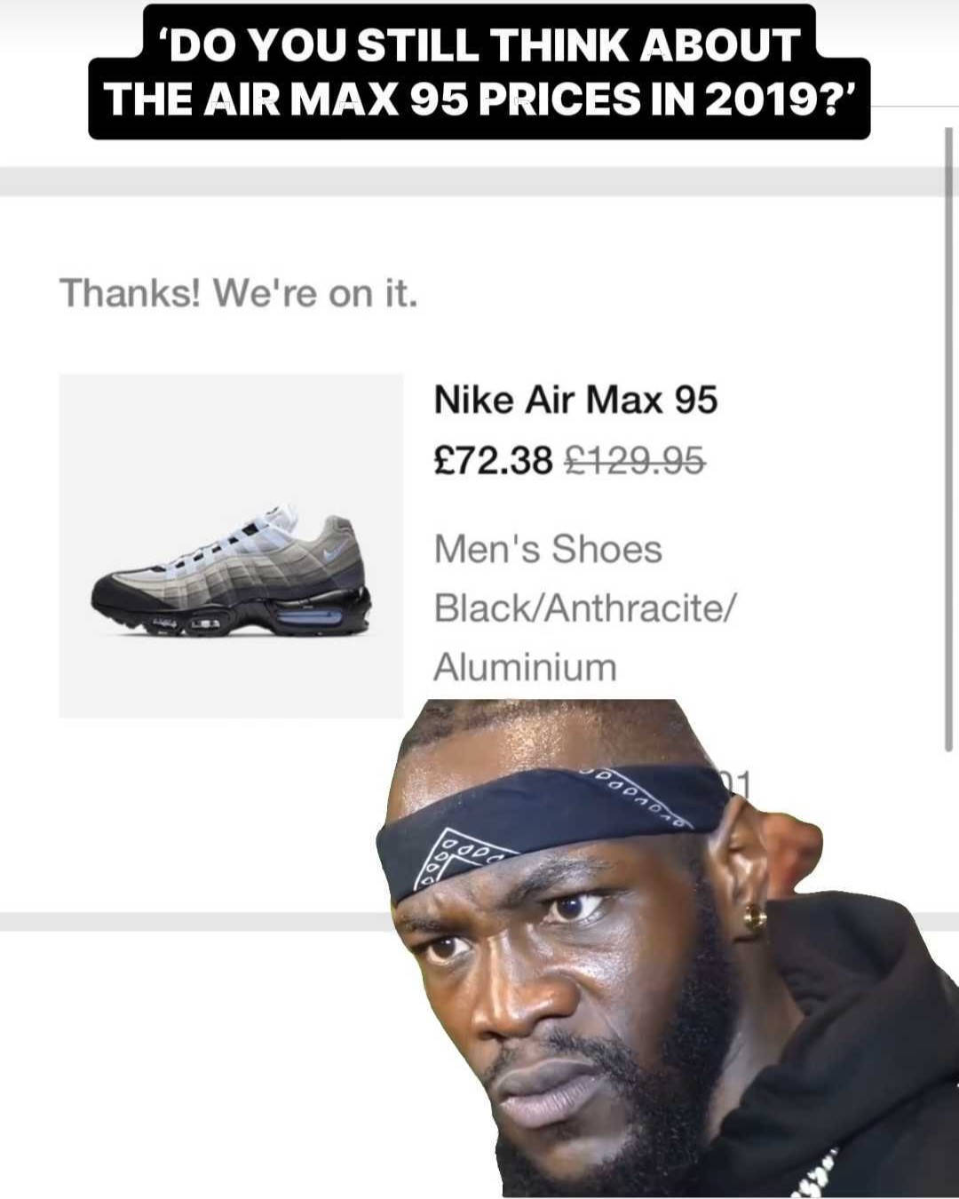 deontay wilder air max 95 meme