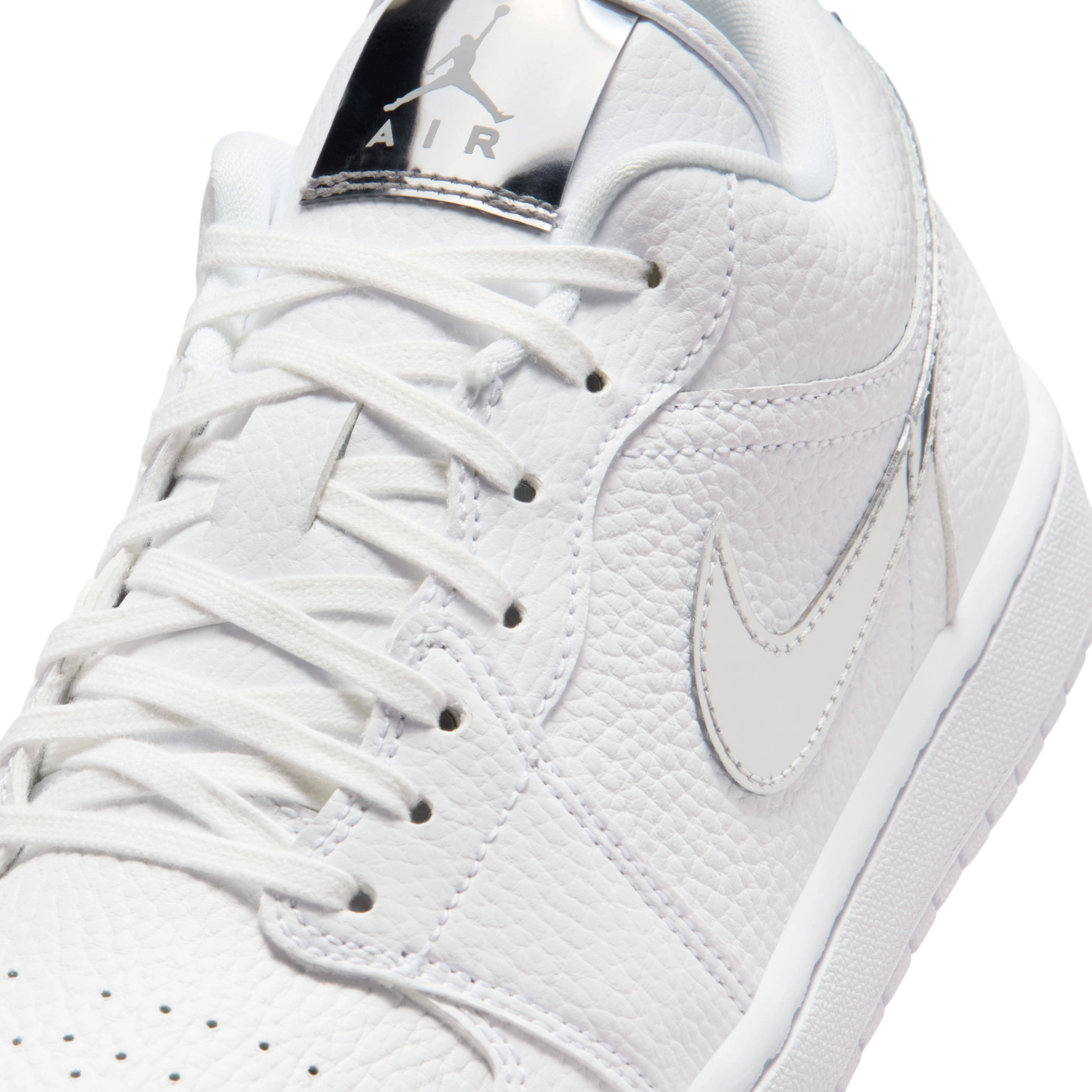 Air Jordan 1 Low SE White Metallic Silver Detail