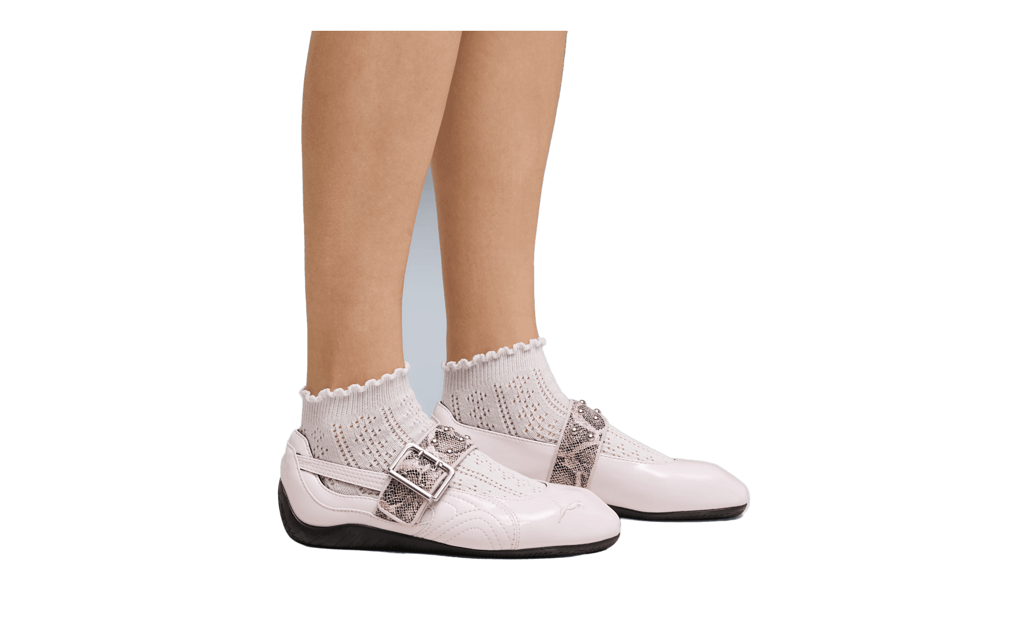 PUMA Speedcat Ballet Power Pink Black 408266-01 on foot