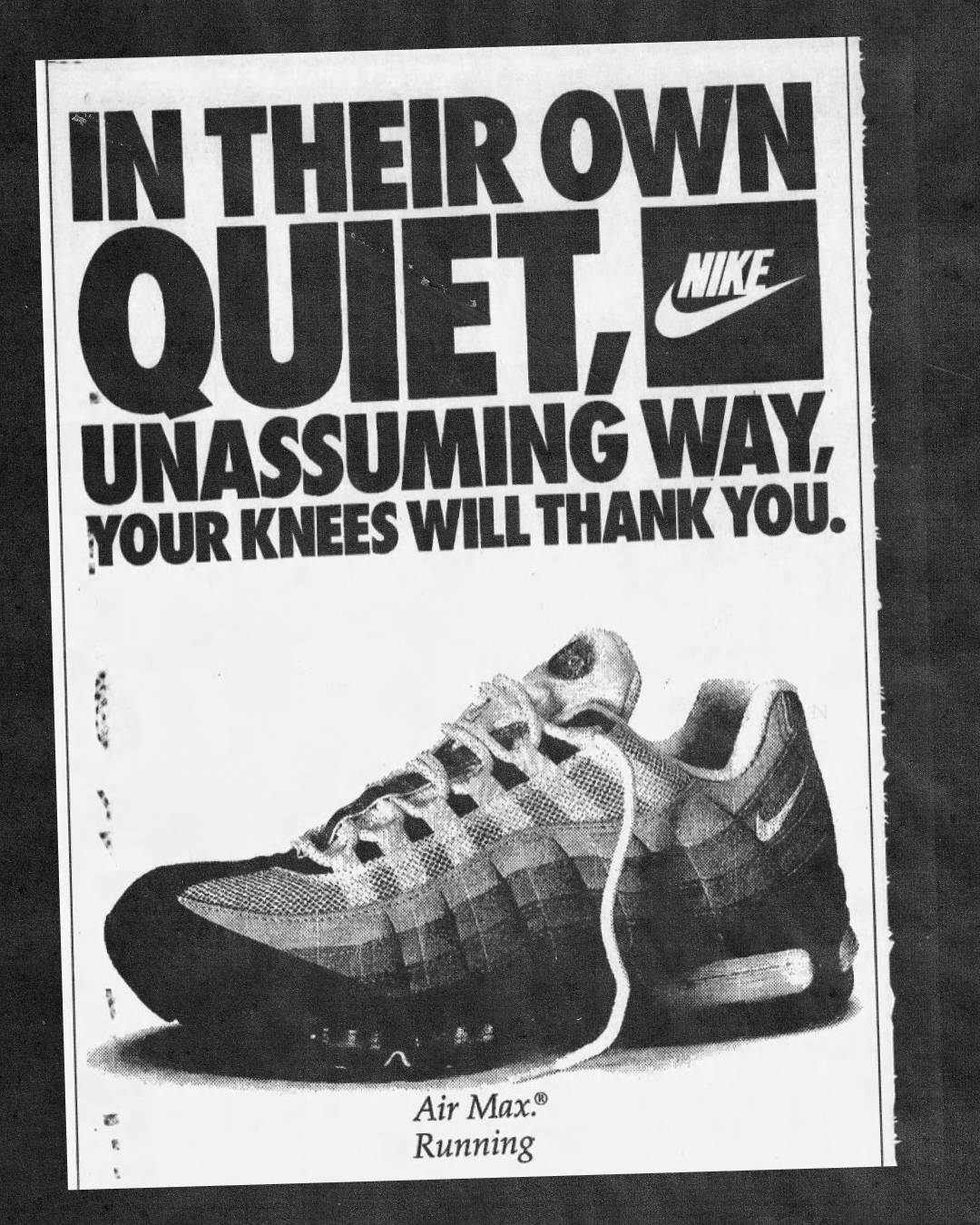 Nike air max 95 magazine advert from the late 90s