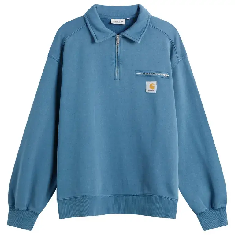 carhartt quarter zip blue