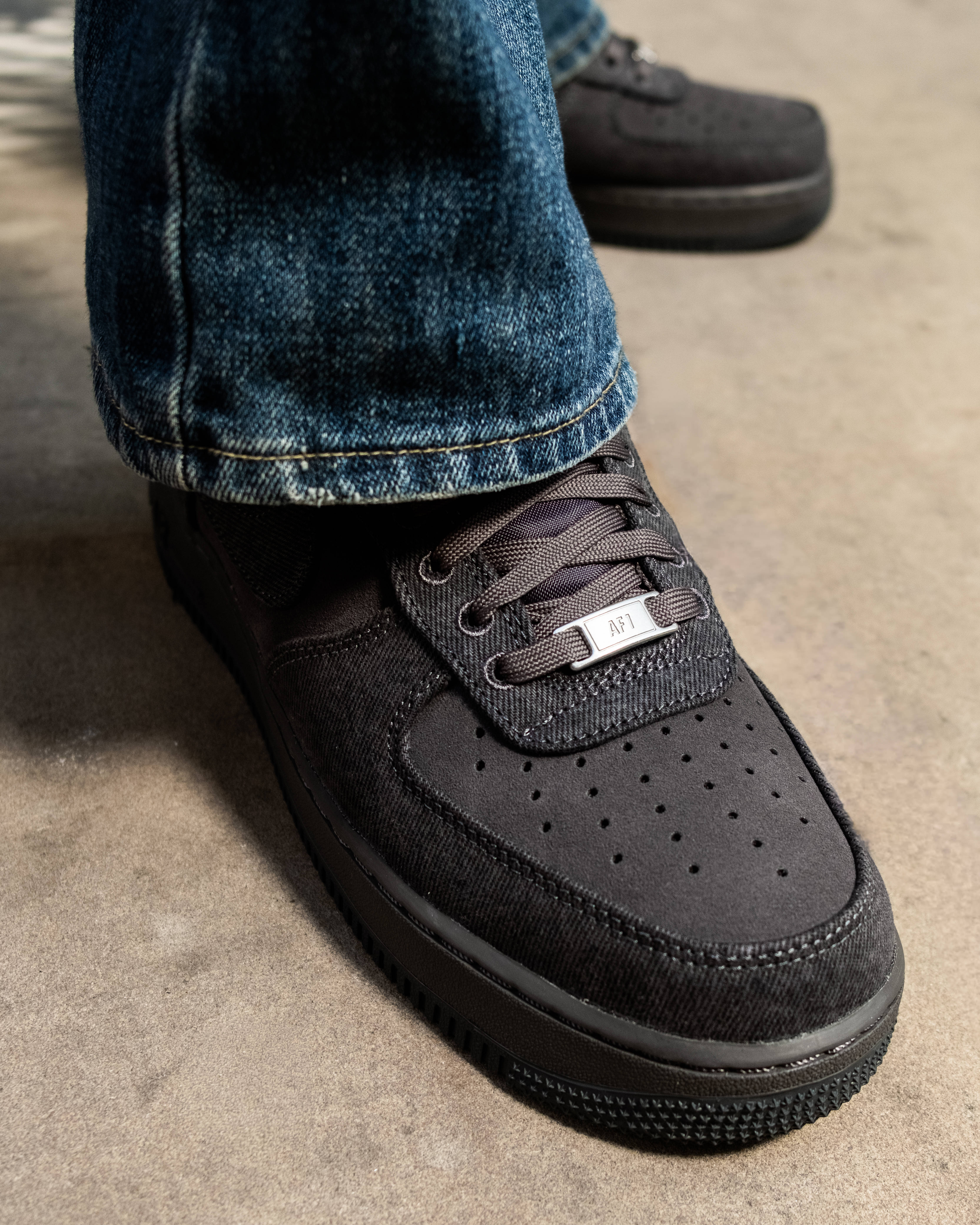 air force 1 brown canvas denim combo