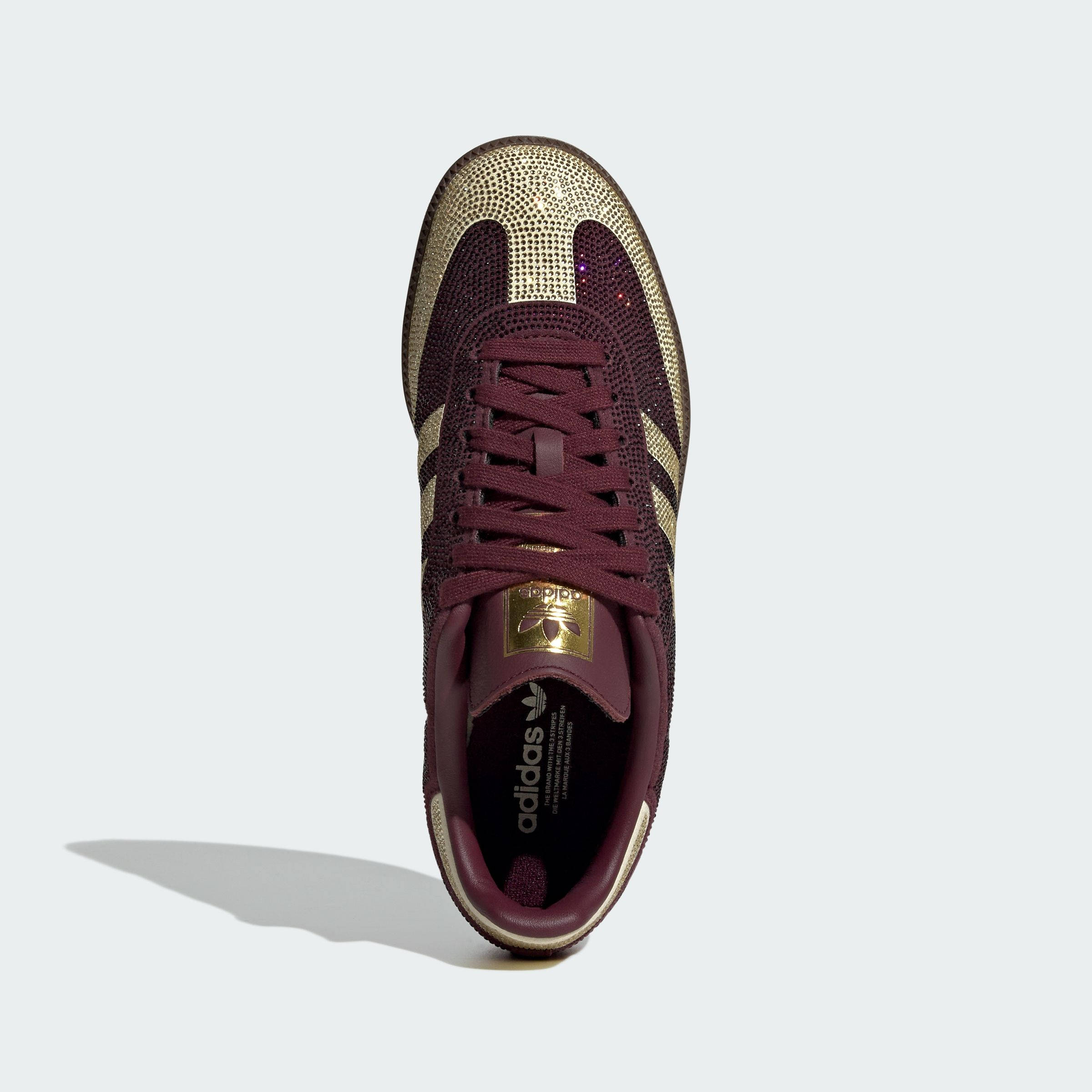 adidas Samba OG Rhinestone Maroon Vanilla KJ7488 middle
