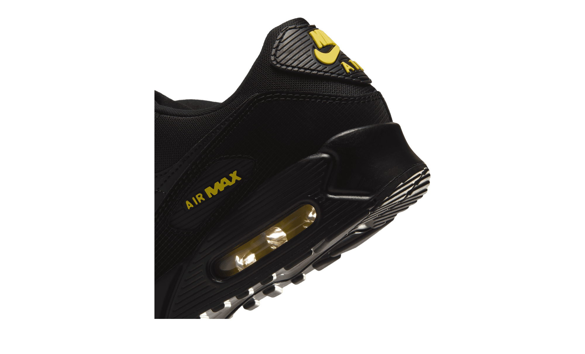 Nike Air Max 90 Black Chrome Yellow IM9616-002 heel
