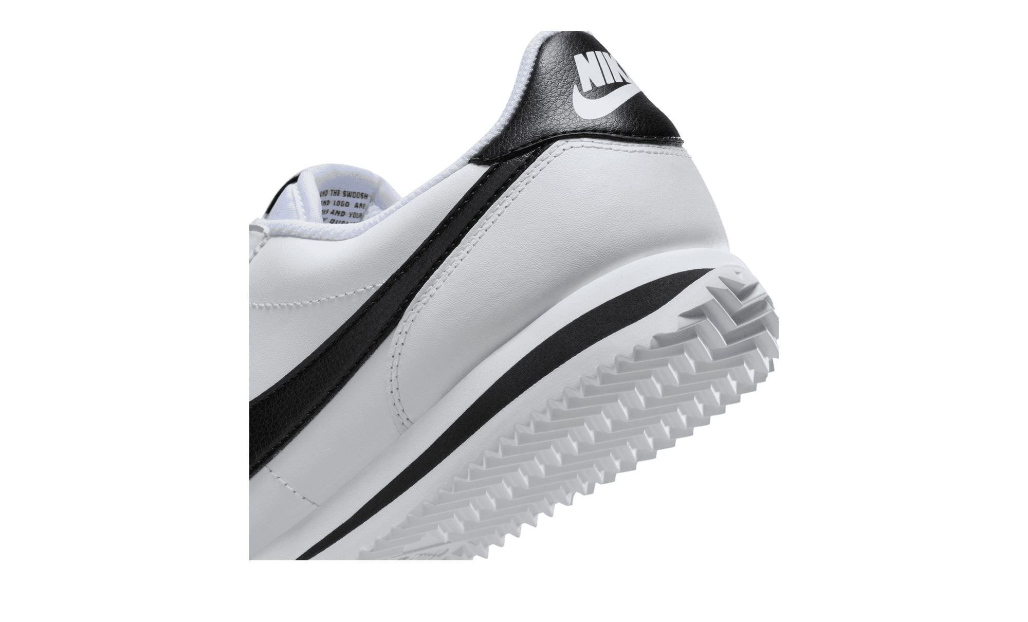 Nike Cortez Leather White Black DN1791-107 heel