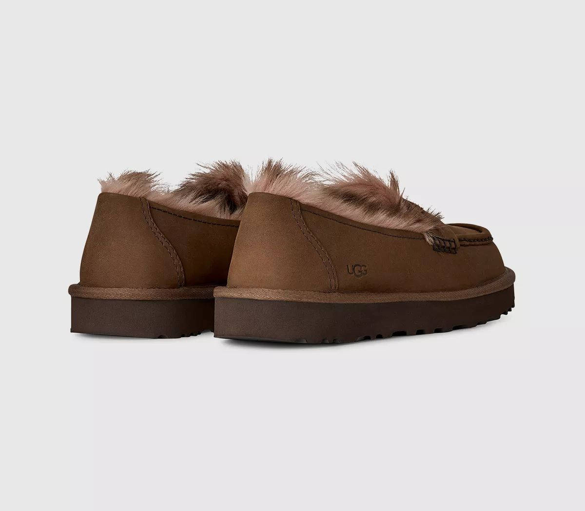 UGG Ellis Loafer Nubuck Dark Chestnut 1183310 DKC back