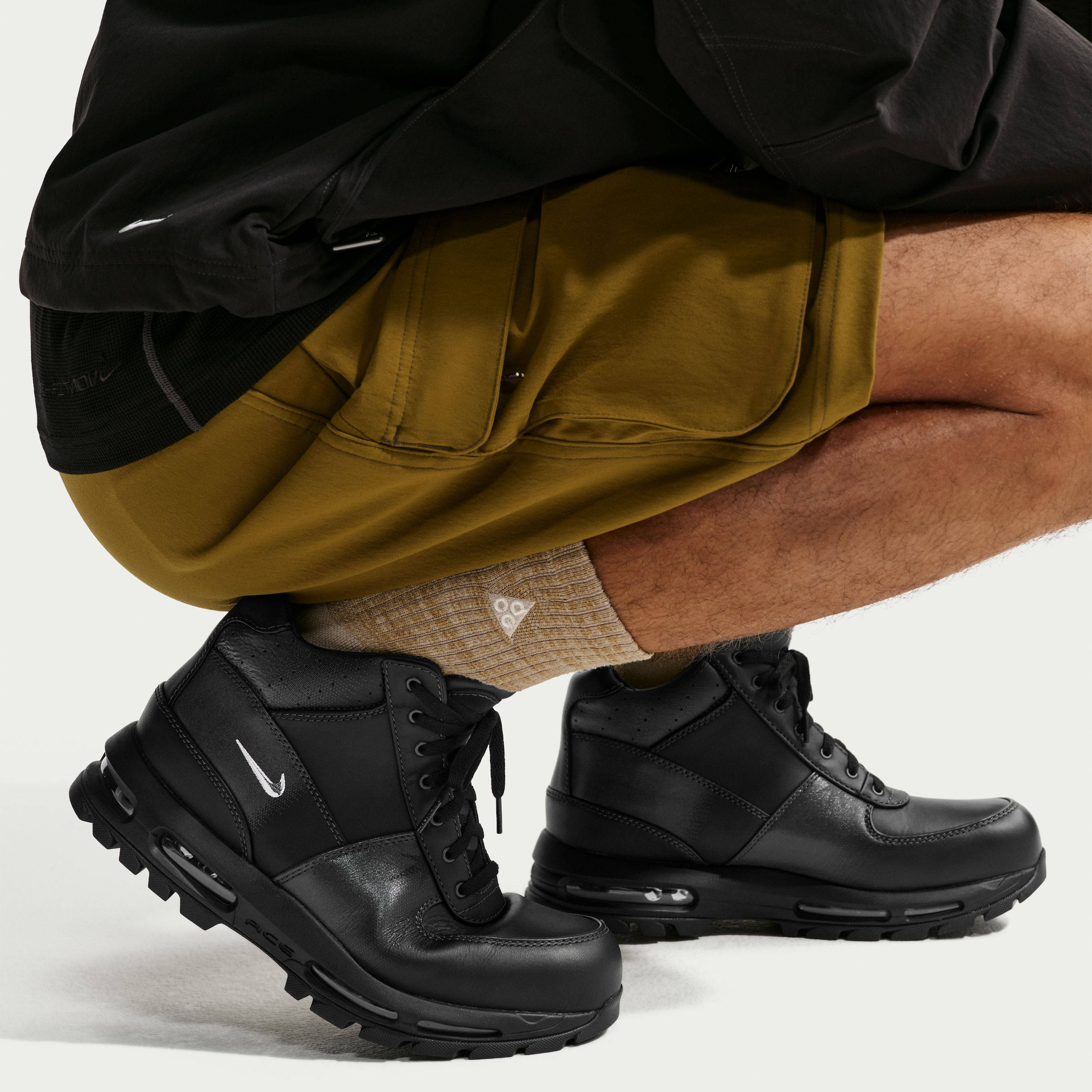Nike Air Max Goadome Boot Black Volt IQ7198 001 on foot