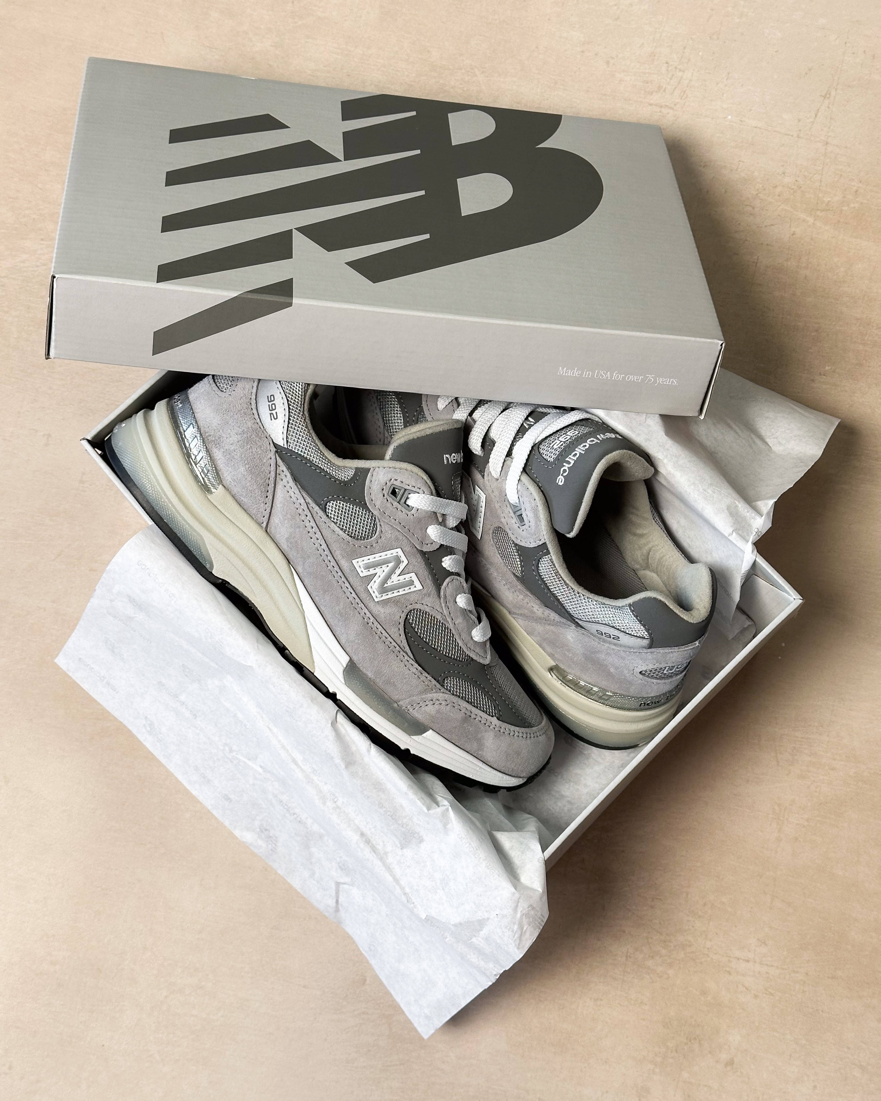 new balance 992 core grey in box