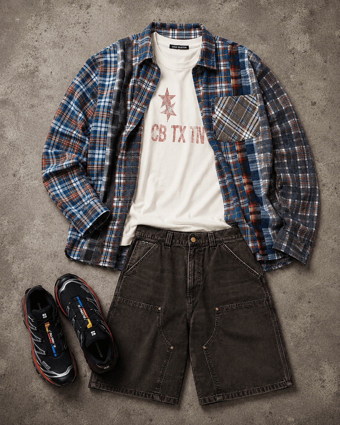 xt-6 outfit flatlay