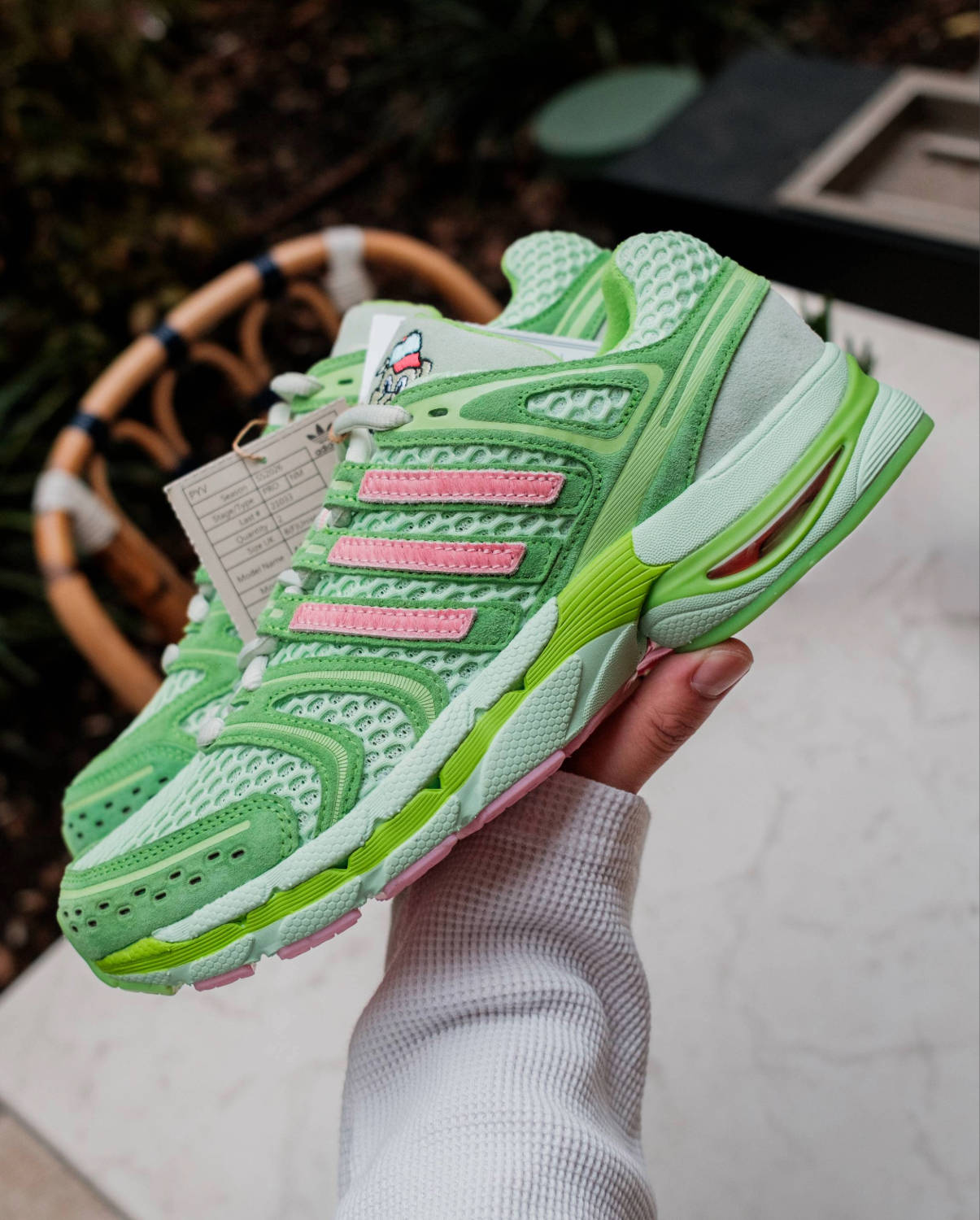 unheardof x adidas Piggy Runner 2.0 in-hand shot