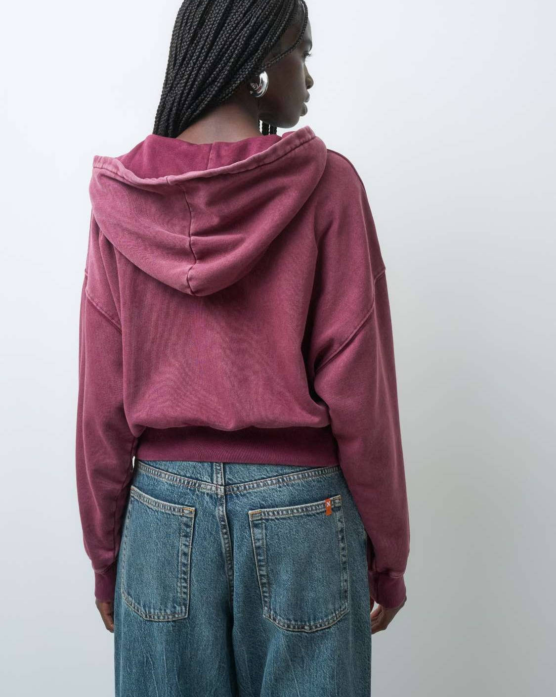 GAP oversized full zip chest logo hoodie