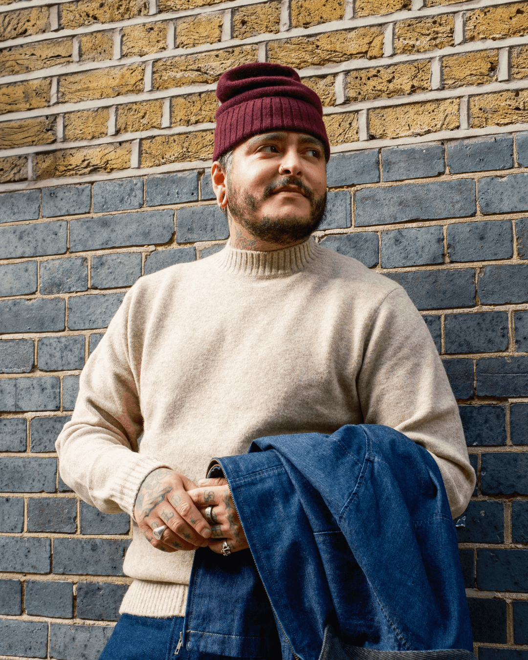 Soufflé Yarn Crew Neck Jumper Beige