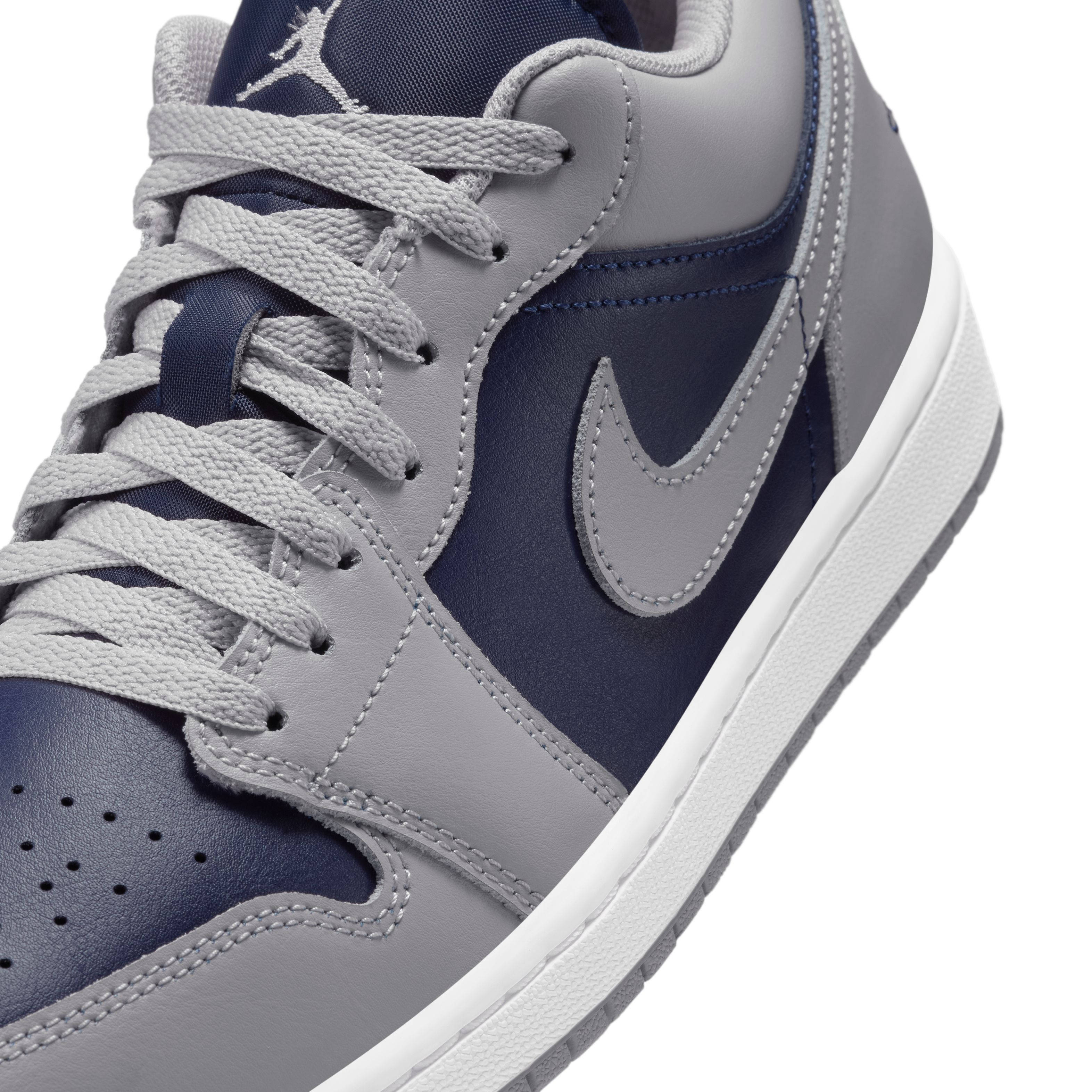Air Jordan 1 Low Tech Grey White 553558 058 side